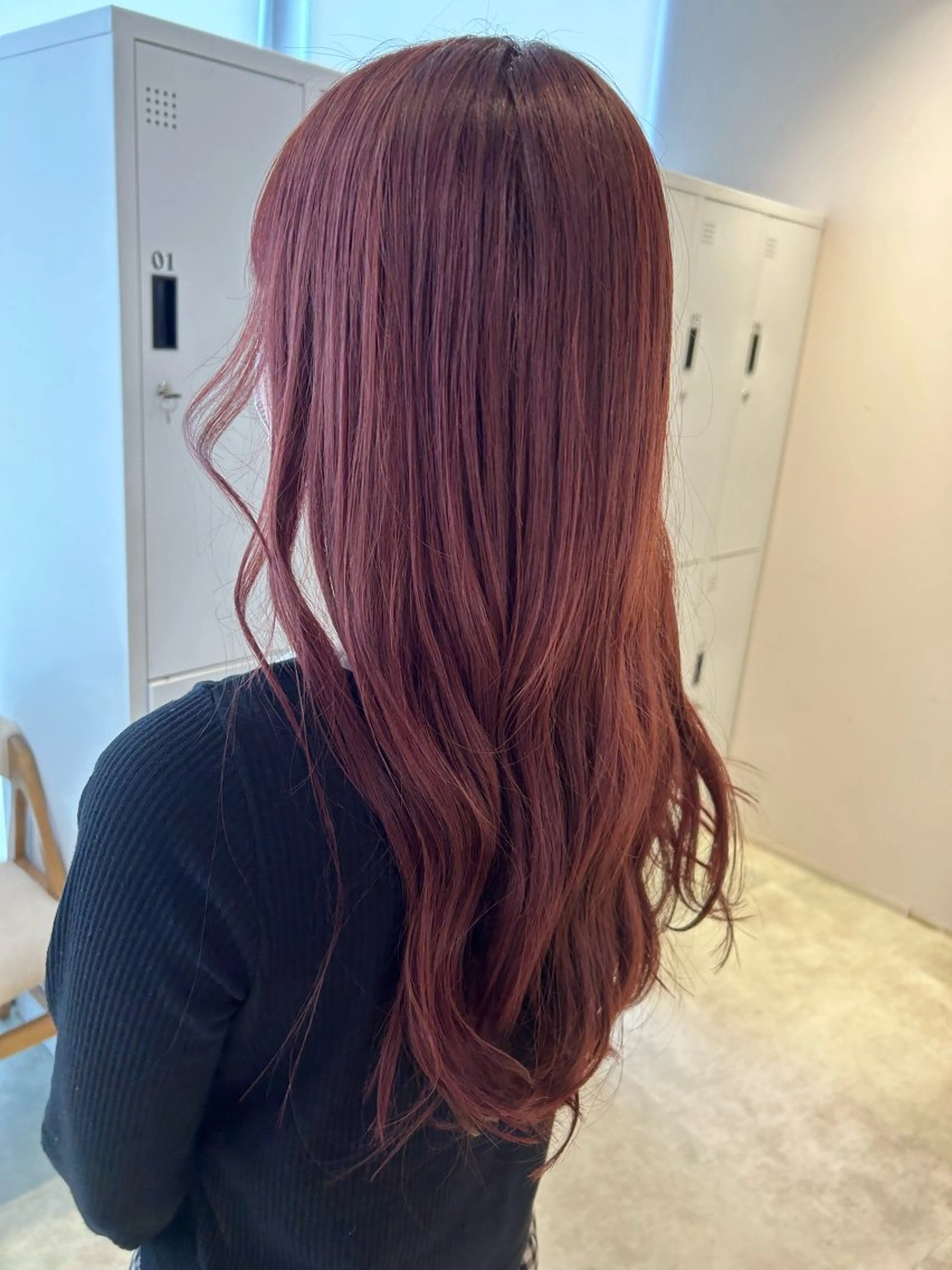 ロング カラー ベージュカラー ケアカラー カシス カシスベージュ 透明感カラー カット ヘアカラー ピンク/ベージュ /似合わせ/田島百華のヘアスタイル