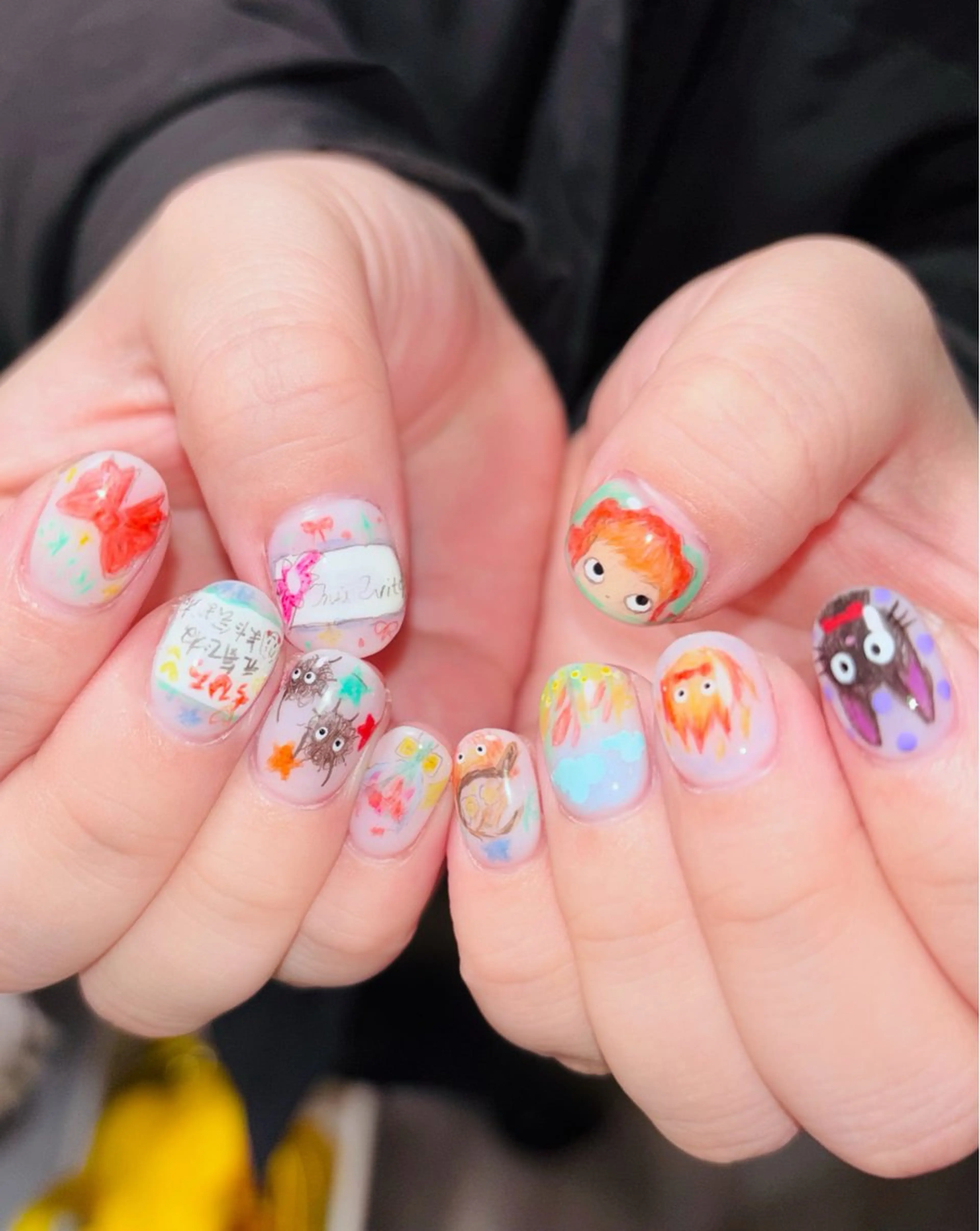 ネイル アートネイル 銀河屋 の猫のネイルデザイン