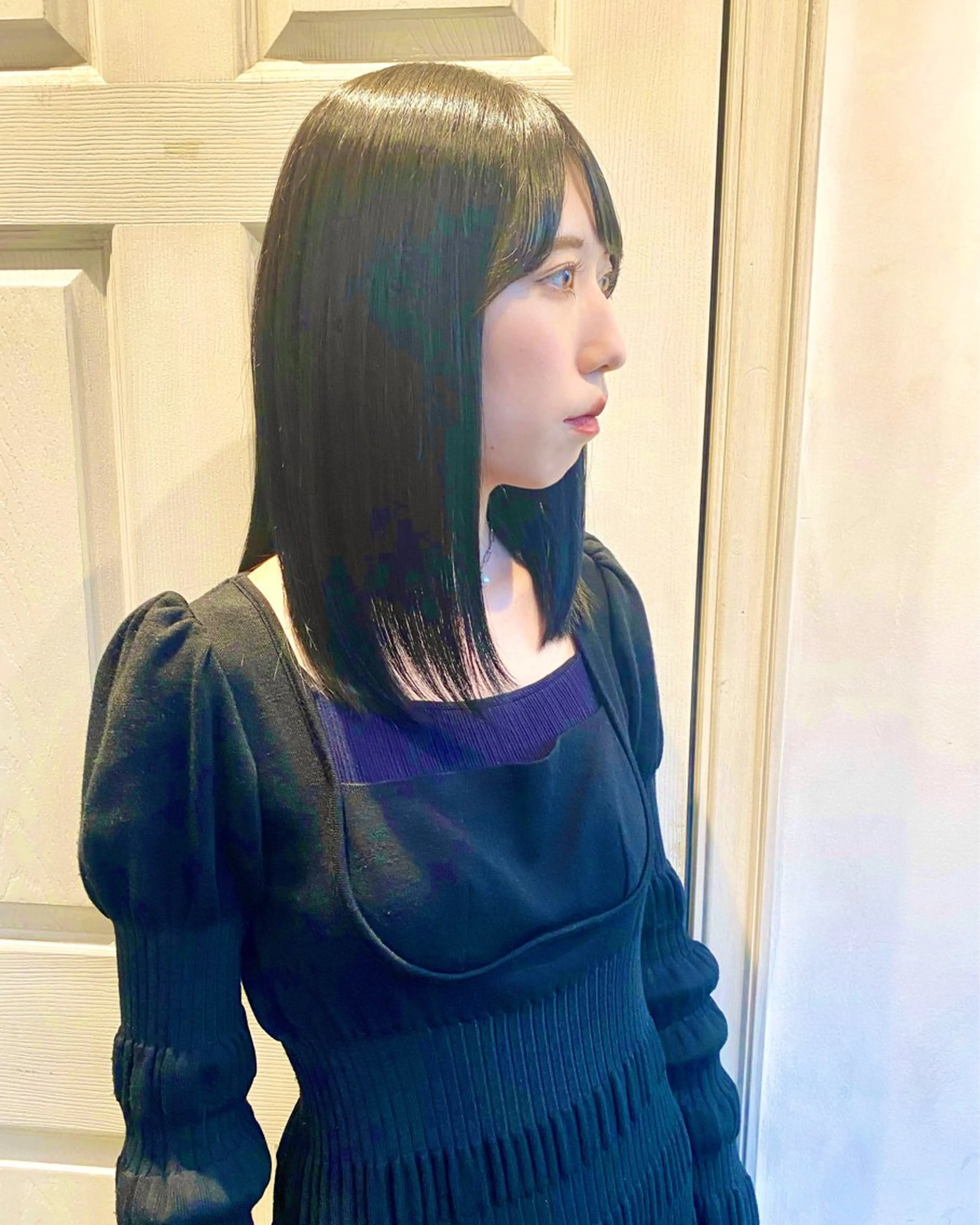 セミロング 縮毛矯正 トリートメント 縮毛矯正 千 田のヘアスタイル