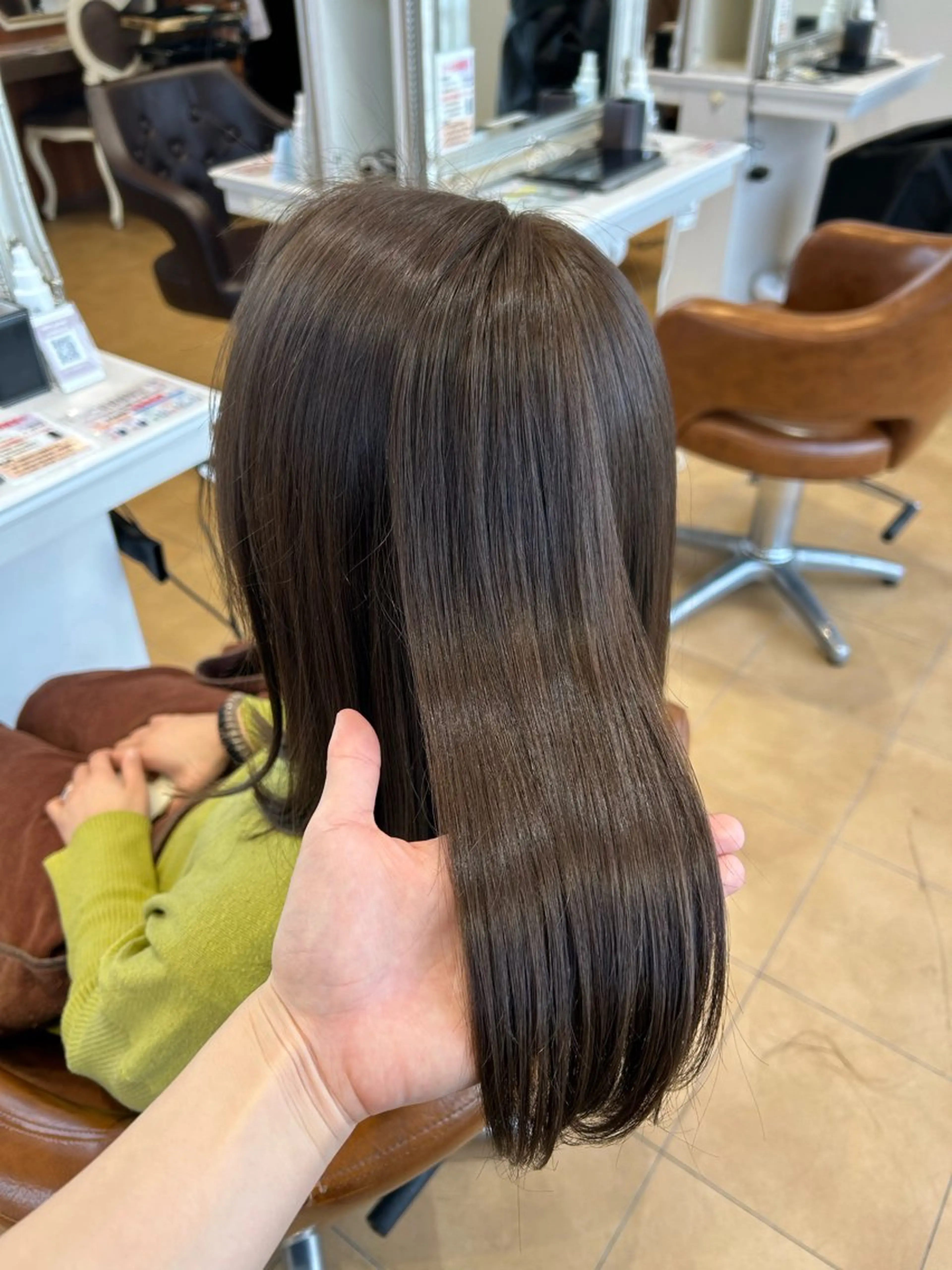 セミロング カラー 透明感カラー グレージュ カット ヘアカラー トリートメント 今中紗英 /奈良市/尼ヶ辻のヘアスタイル
