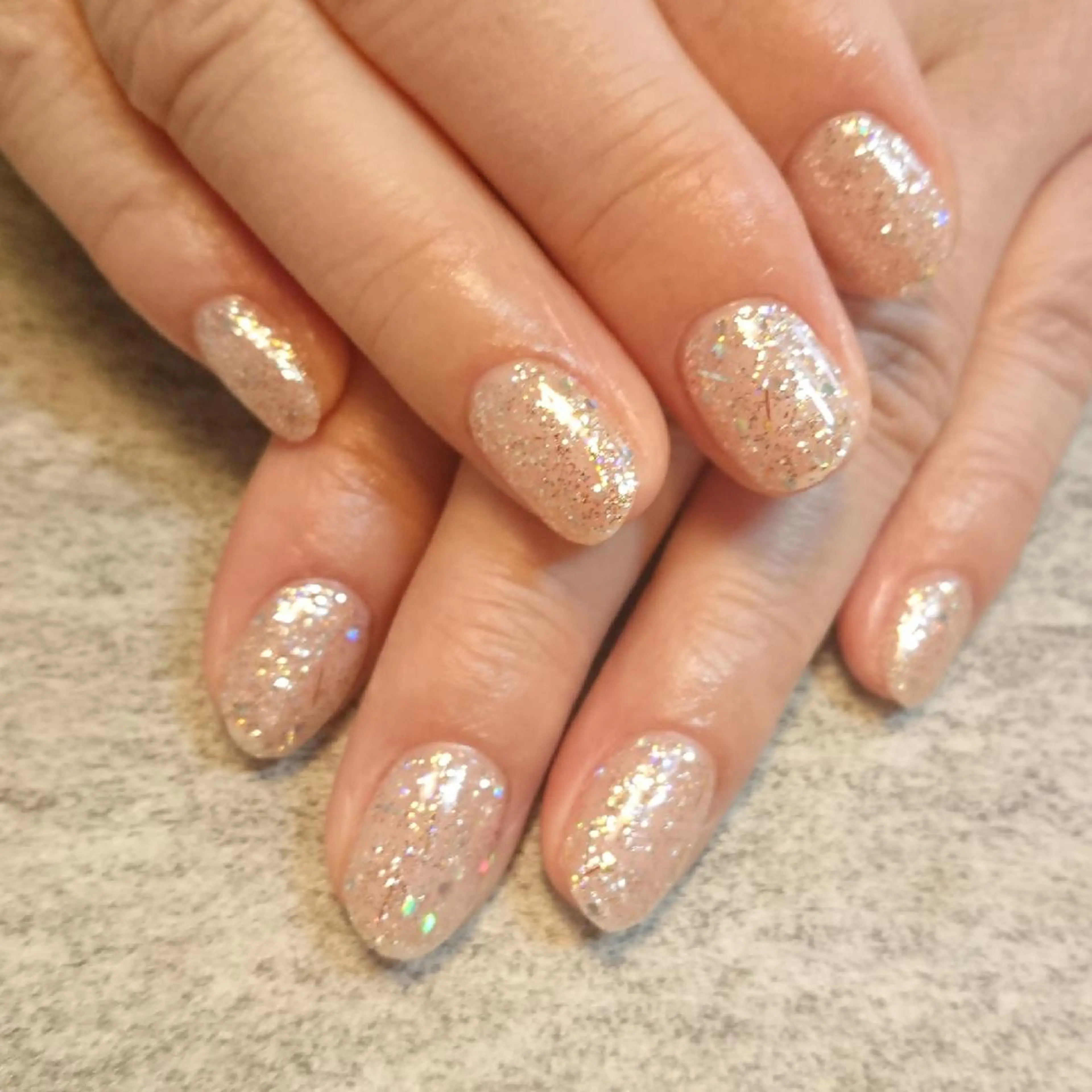 ネイル ラメ(グリッター) ワンカラーネイル ジェヌインネイル 河内のネイルデザイン