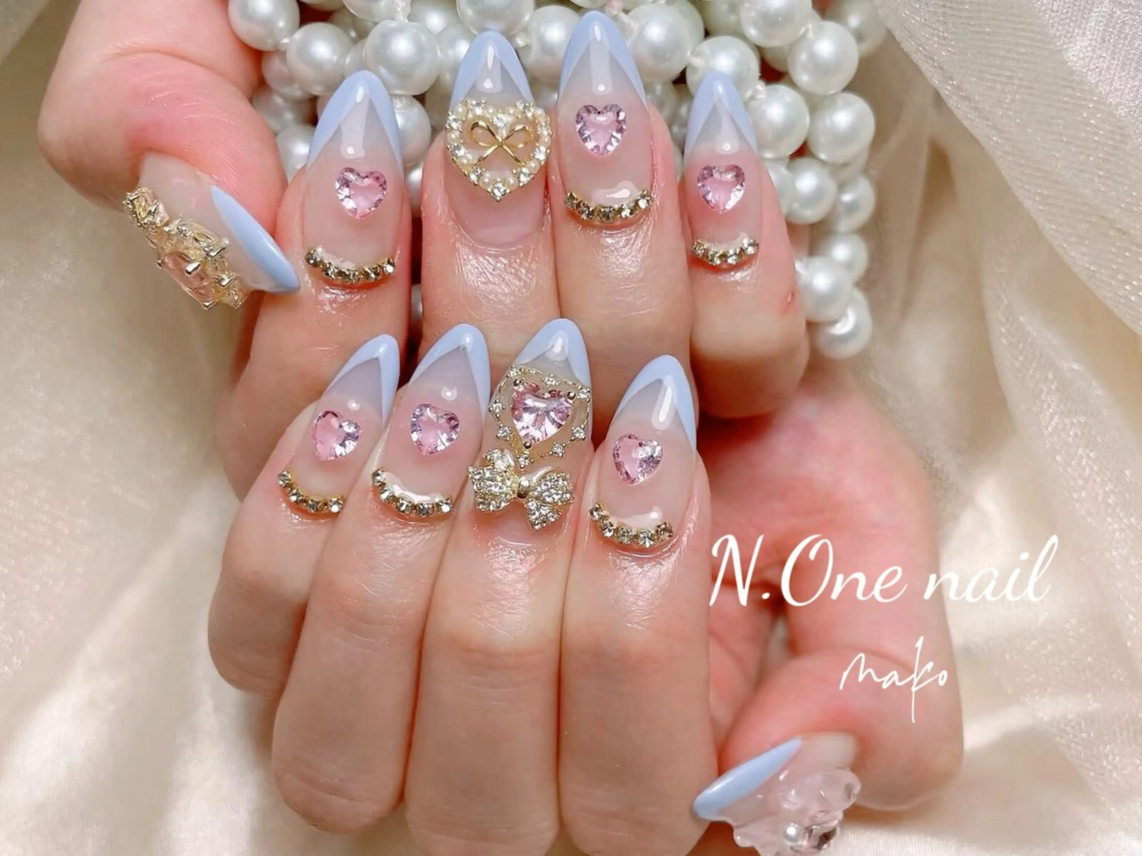 ネイル ハンドネイル 長いだし/スカルプ/ パラシェルN.oneのネイルデザイン