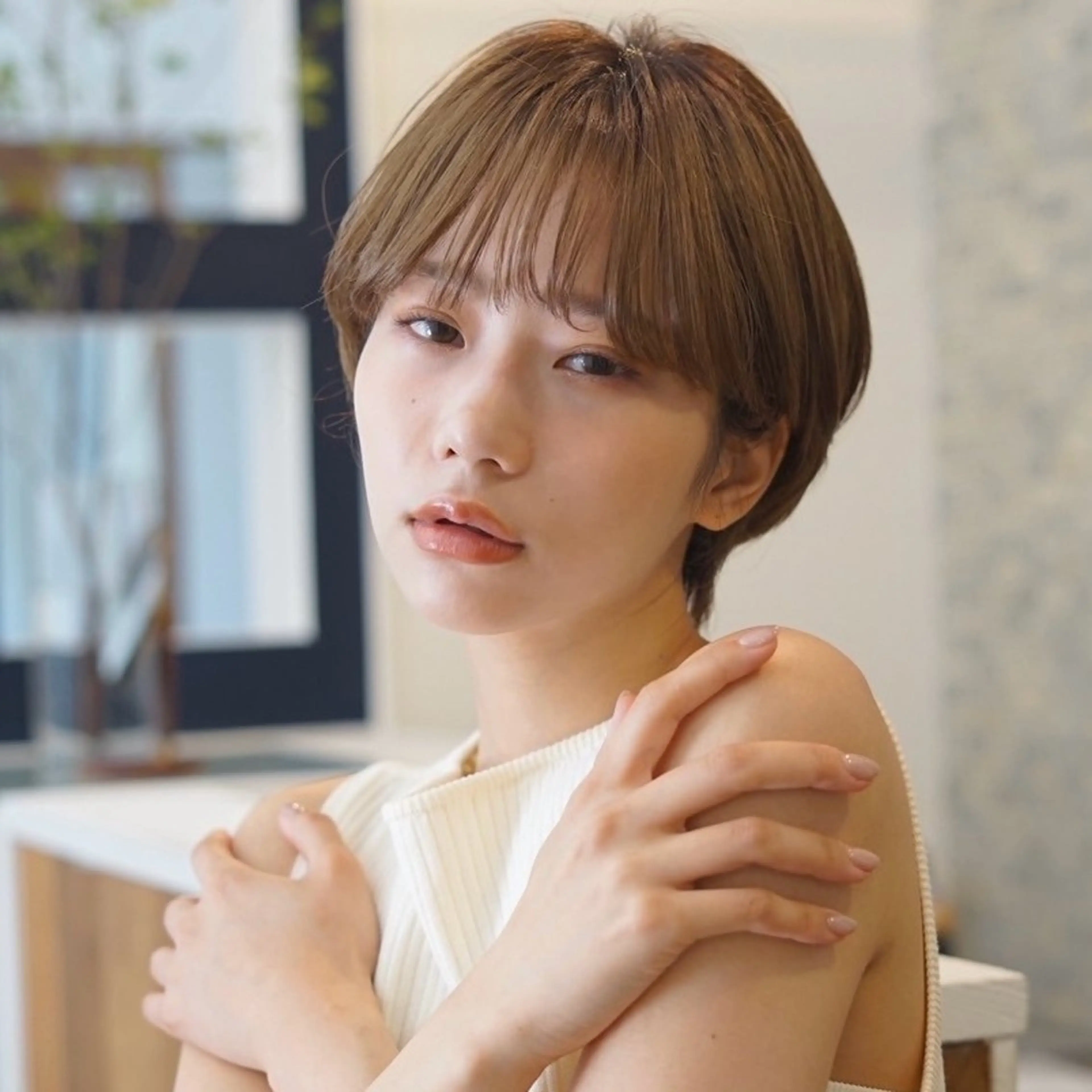ミディアム カラー パーマ ヘアアレンジ メンズ 顔周りカット カット ヘッドスパ 髪質改善ストレート✨ パーマヘア✨YUKIのヘアスタイル