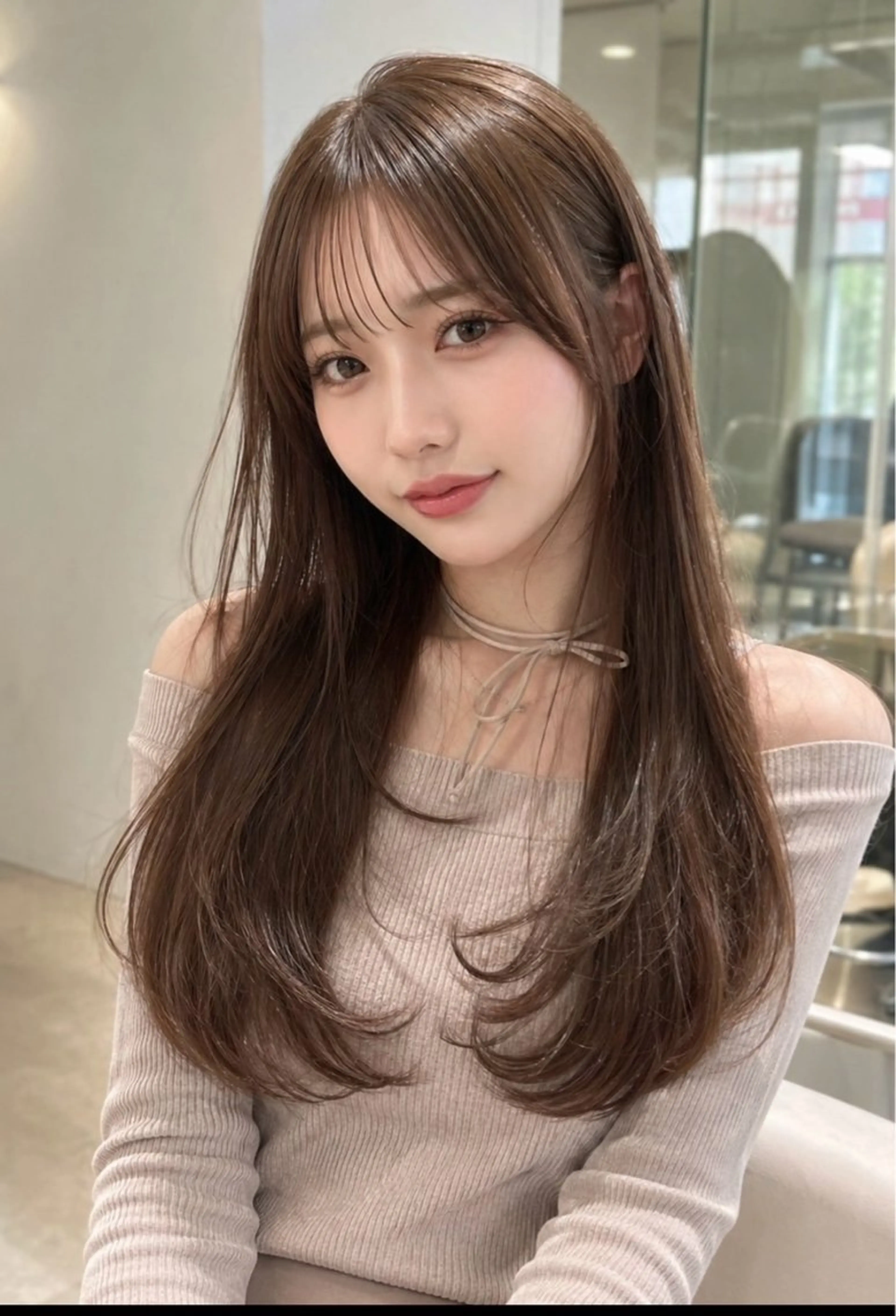 ロング カラー 縮毛矯正/髪質改善 ⭐️レイヤーの達人悟のヘアスタイル