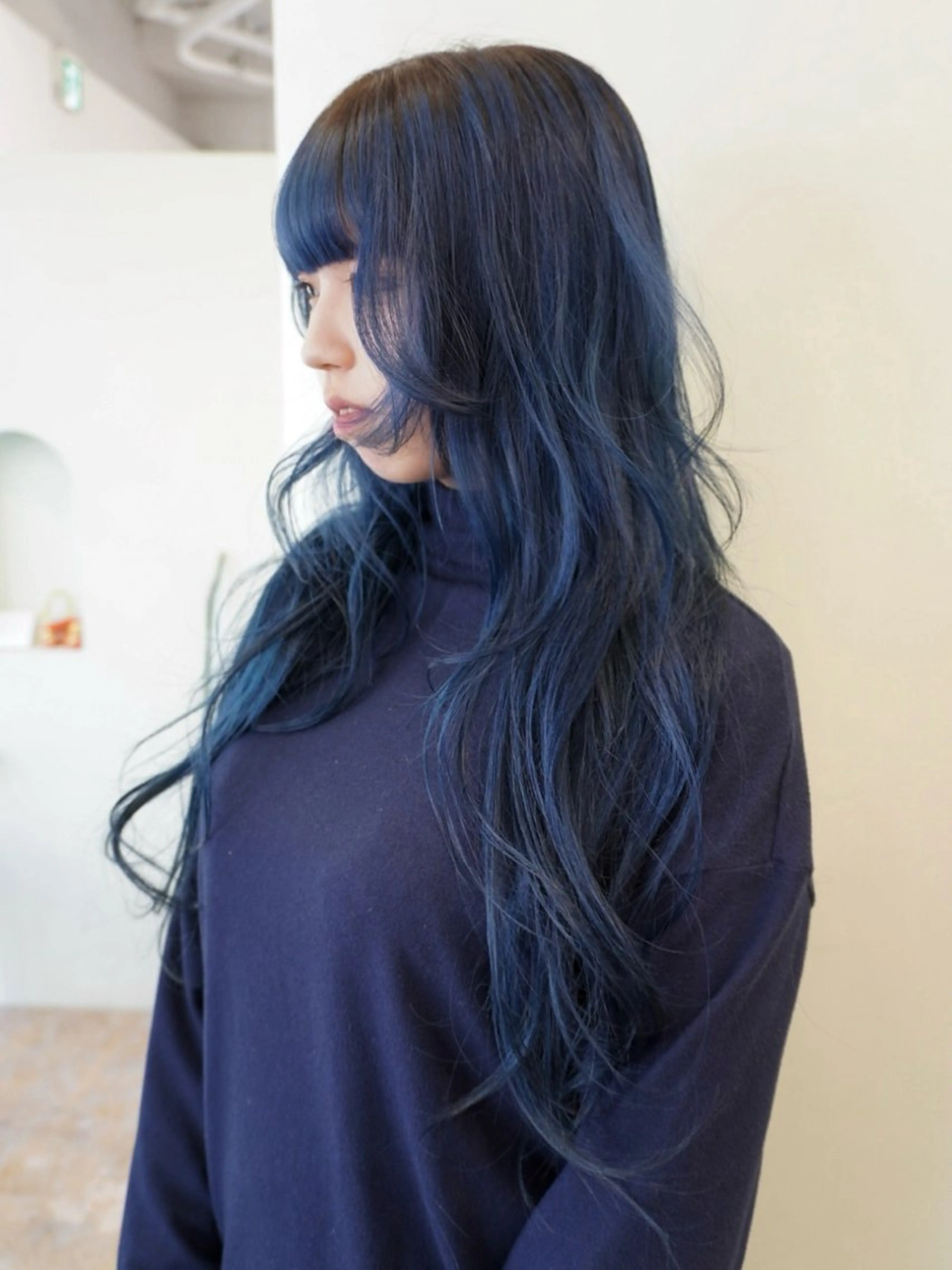 ロング カラー ブリーチ ブルーカラー ヘアカラー 名古屋カラーモデル/ 暖色カラー/リカのヘアスタイル