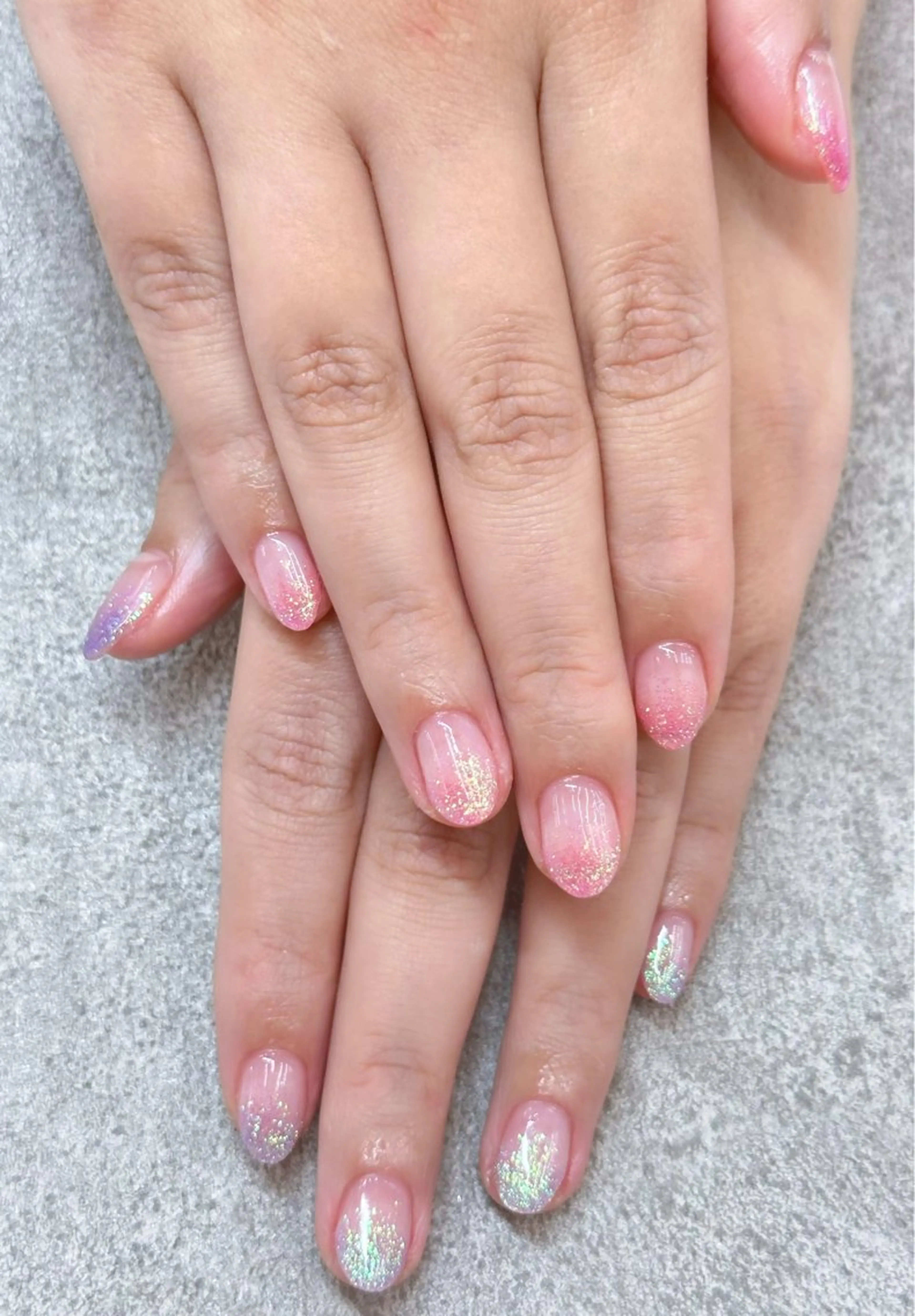 ネイル グリーン ラメ(グリッター) ピンク 黄色 MAXKELLY MEGUMIのネイルデザイン