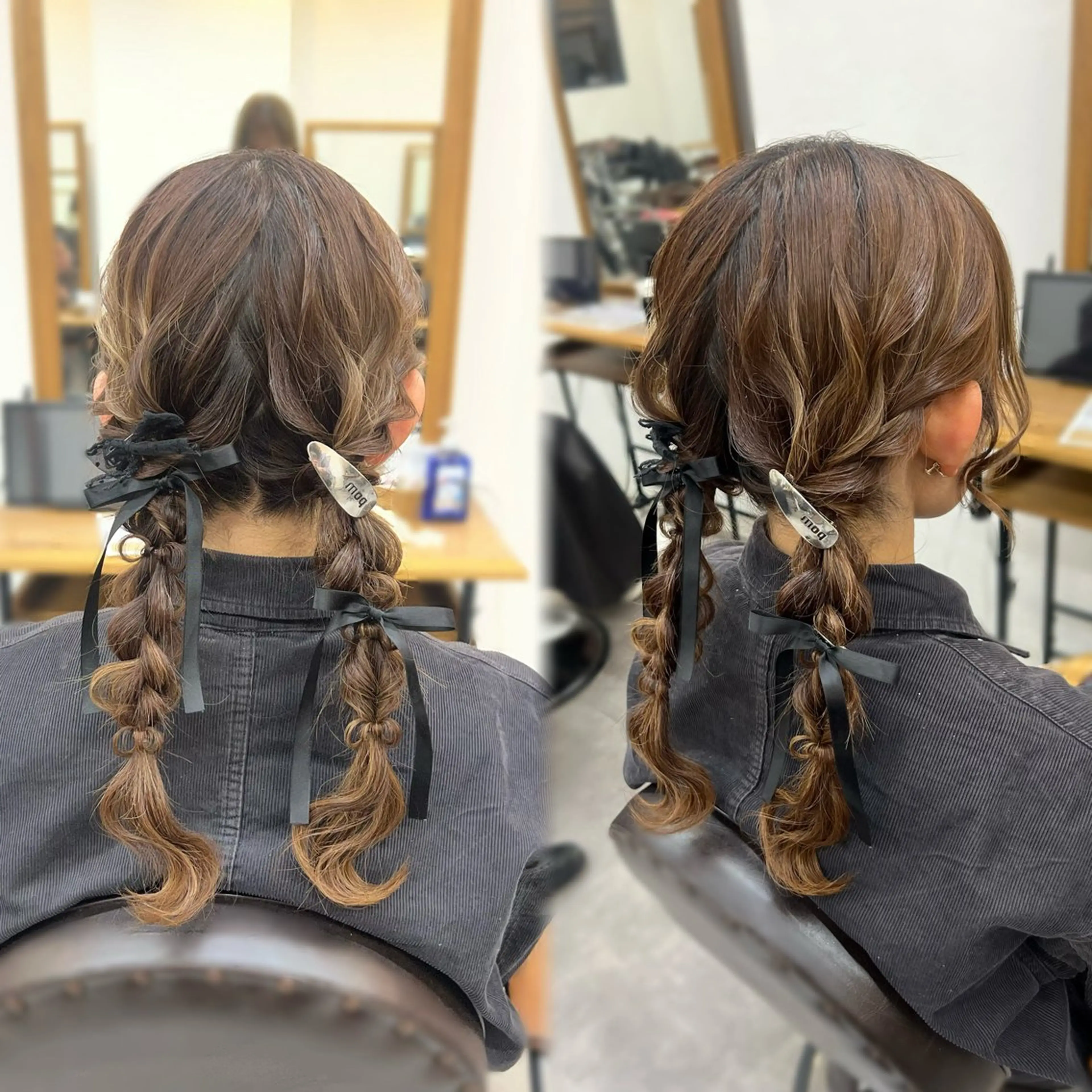 ヘアアレンジ ツインテール ヘアセット 博多⌇お呼ばれヘア⌇ 透明感カラー⌇菅泉美のヘアスタイル