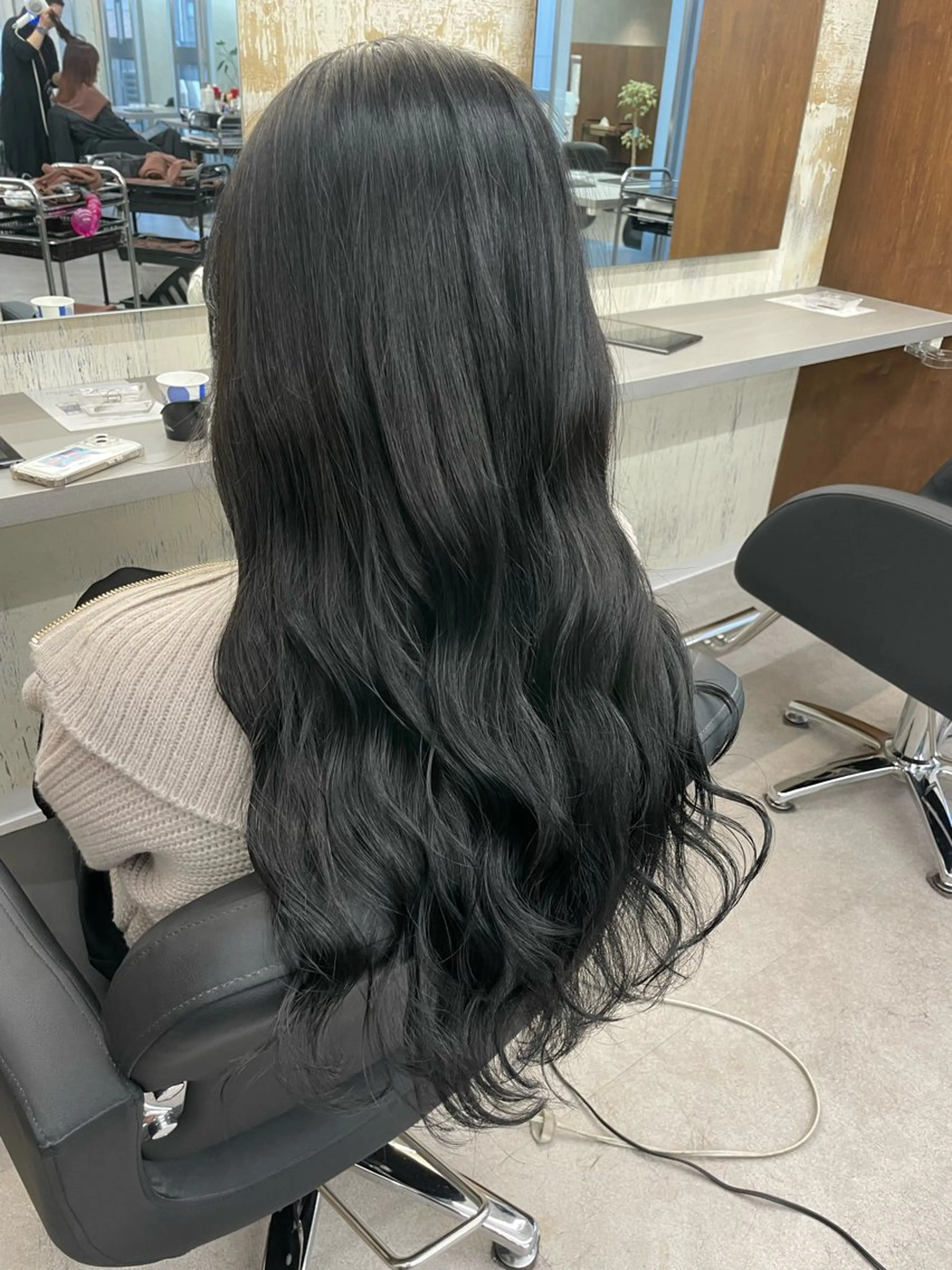 ロング カラー ヘアアレンジ 黒髪 EARTH菊名店👾 ひらのすぐるのヘアスタイル