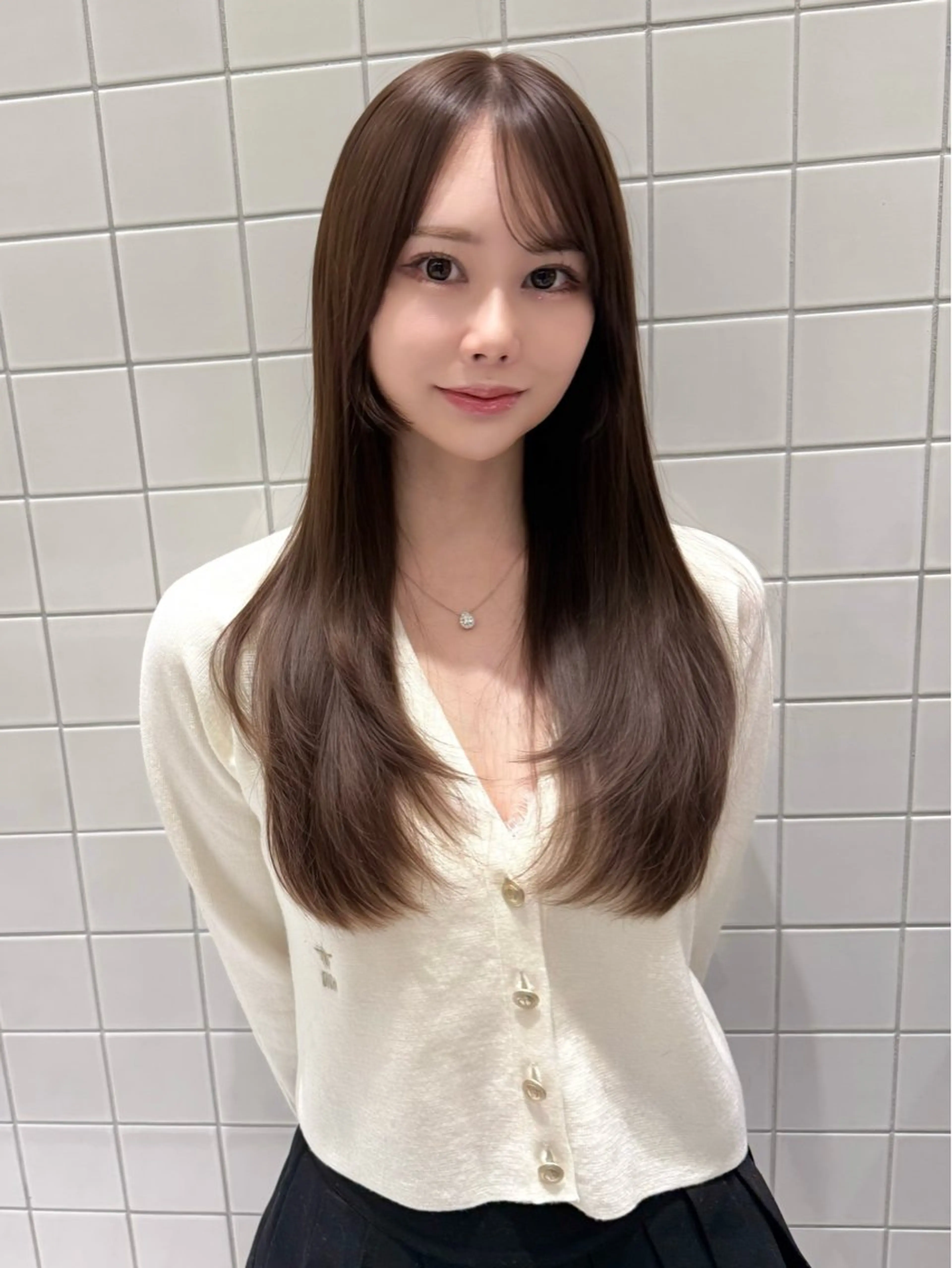 ロング カラー カット ヘアカラー トリートメント 韓国ヘア🤍顔周り/ 髪質改善✨/林遼一郎のヘアスタイル