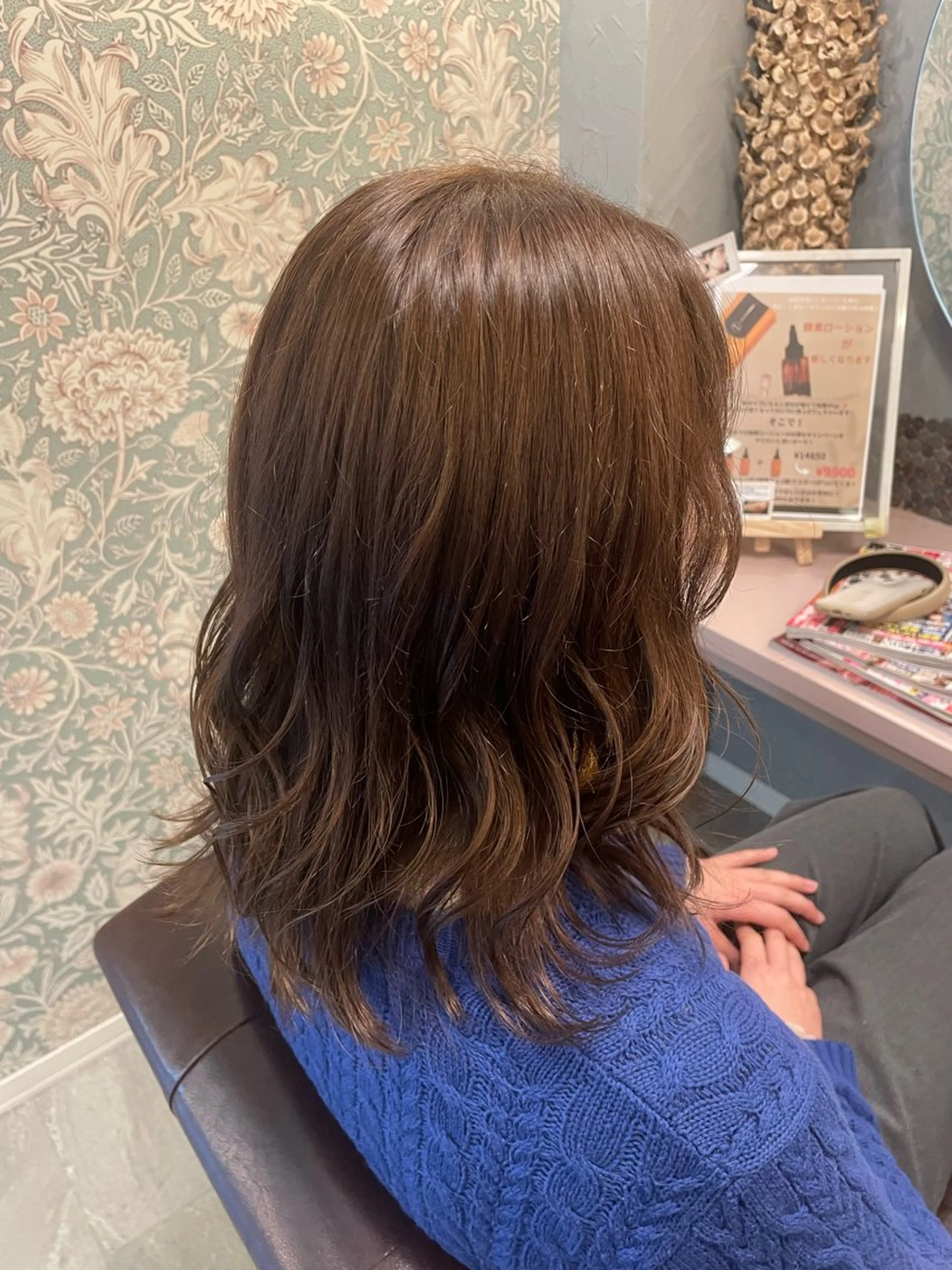 セミロング hair make echo滿木あい花のヘアスタイル