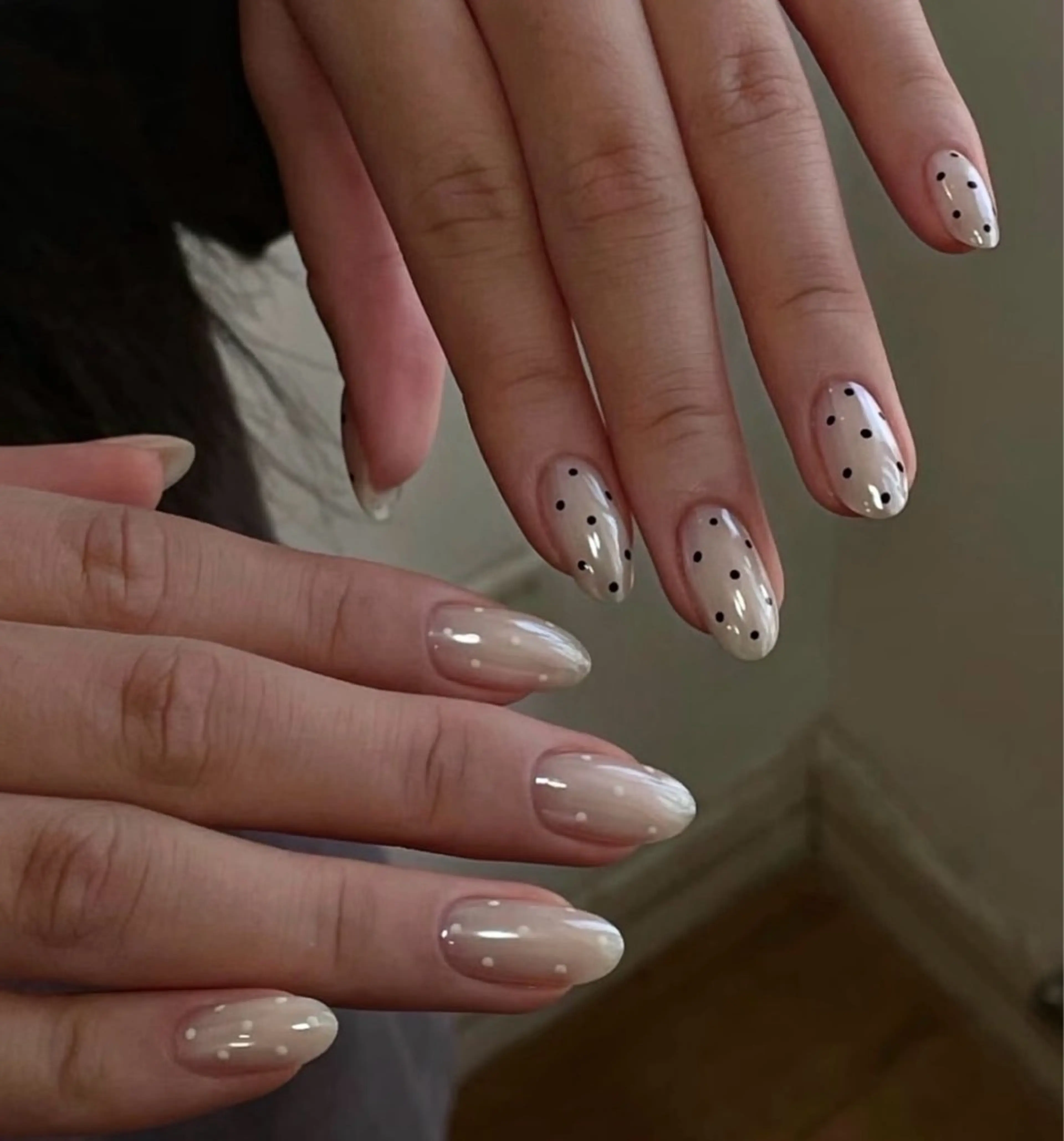 ネイル アートネイル オーロラネイル チークネイル 長さ出し フレンチネイル ハンドネイル Yumi Nail Seiのネイルデザイン
