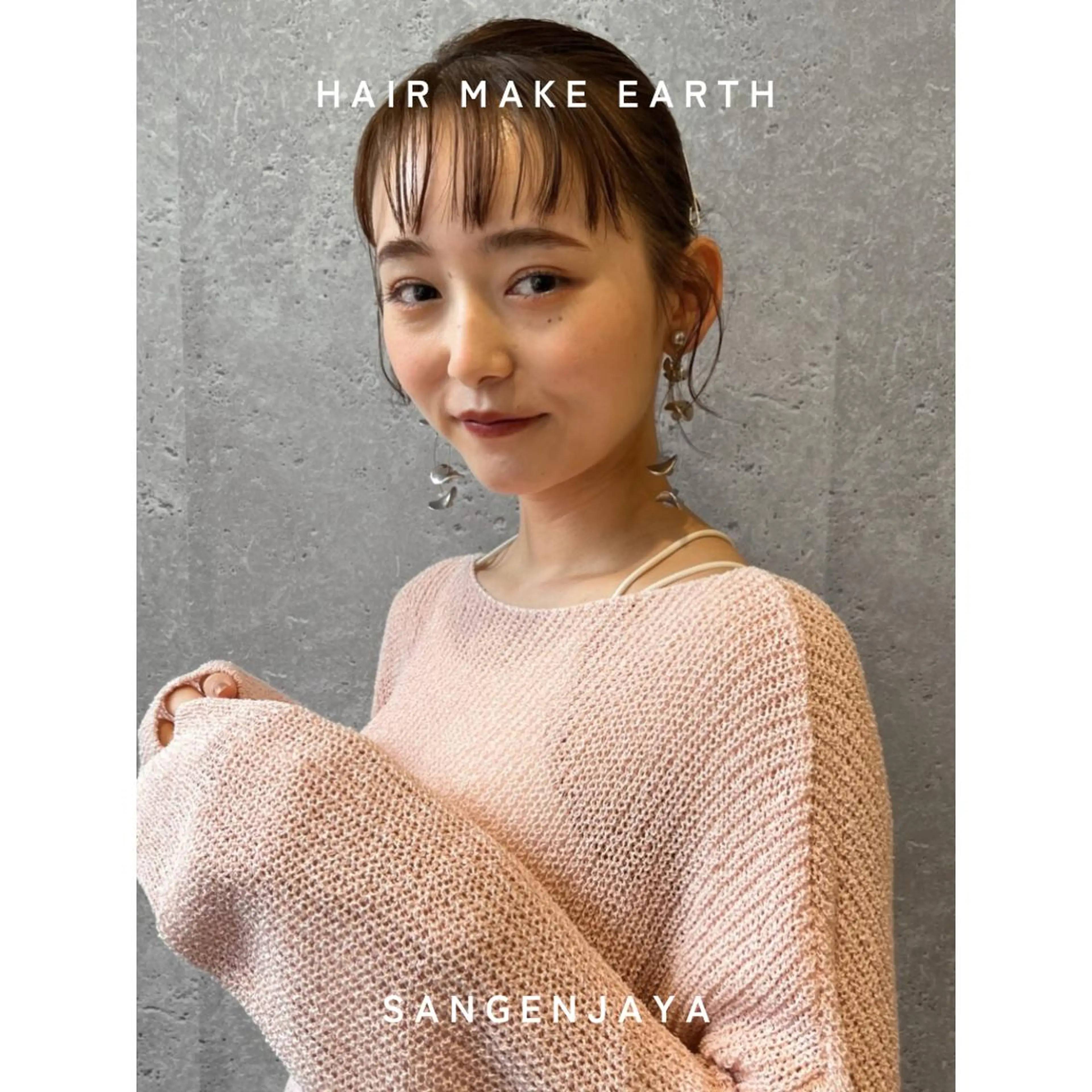 ミディアム ヘアアレンジ 結婚式・ブライダル ボブ 浴衣 hair make earth 🪡のヘアスタイル