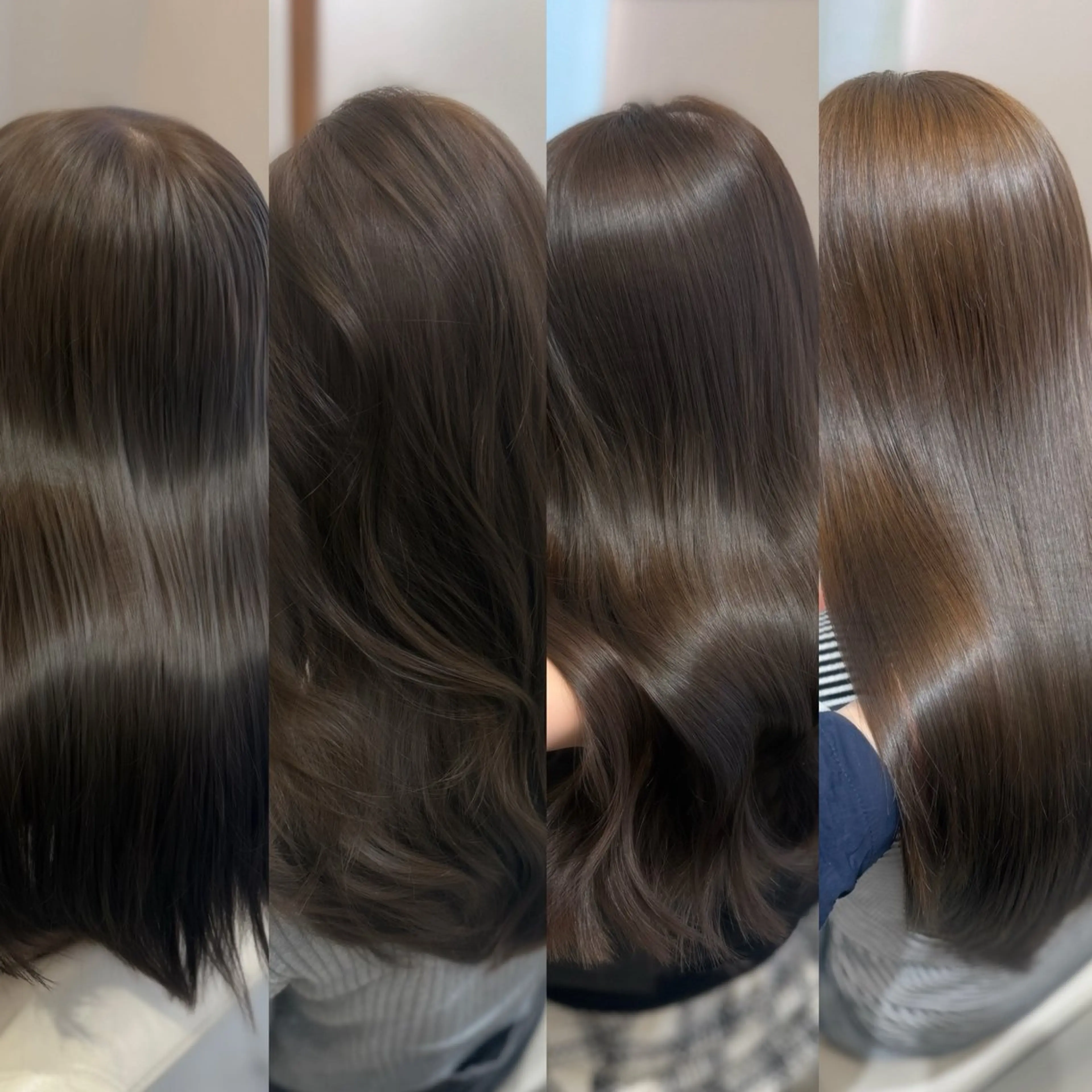 セミロング カラー 透明感カラー グレージュ 岡嶋乃愛/layer cut🌈南船橋のヘアスタイル