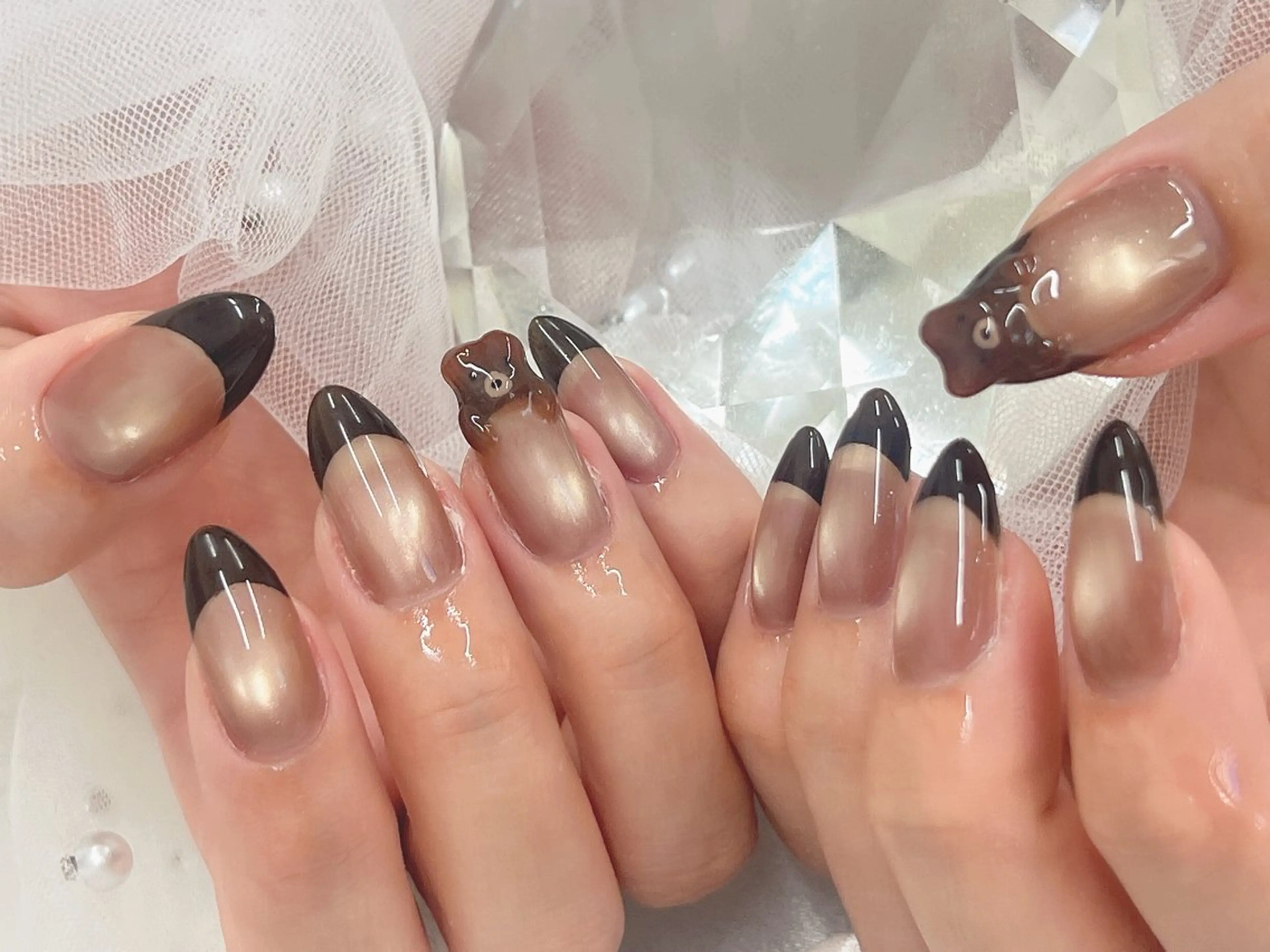 ハンドネイル bijou nails　蓮のネイルデザイン