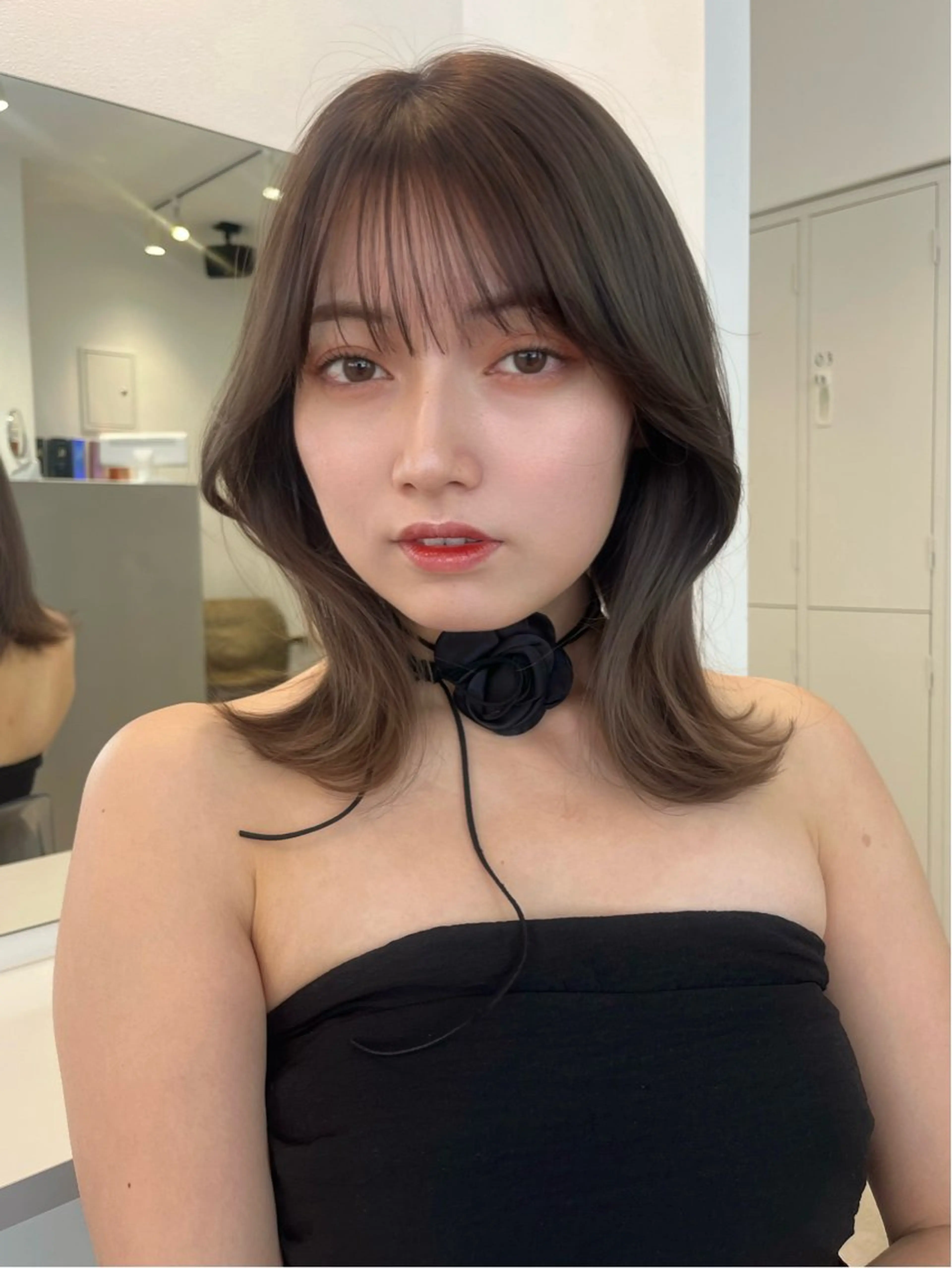 ミディアム カラー くびれヘア カット ヘアカラー トリートメント SOYON 🤍CHIZU🤍.のヘアスタイル