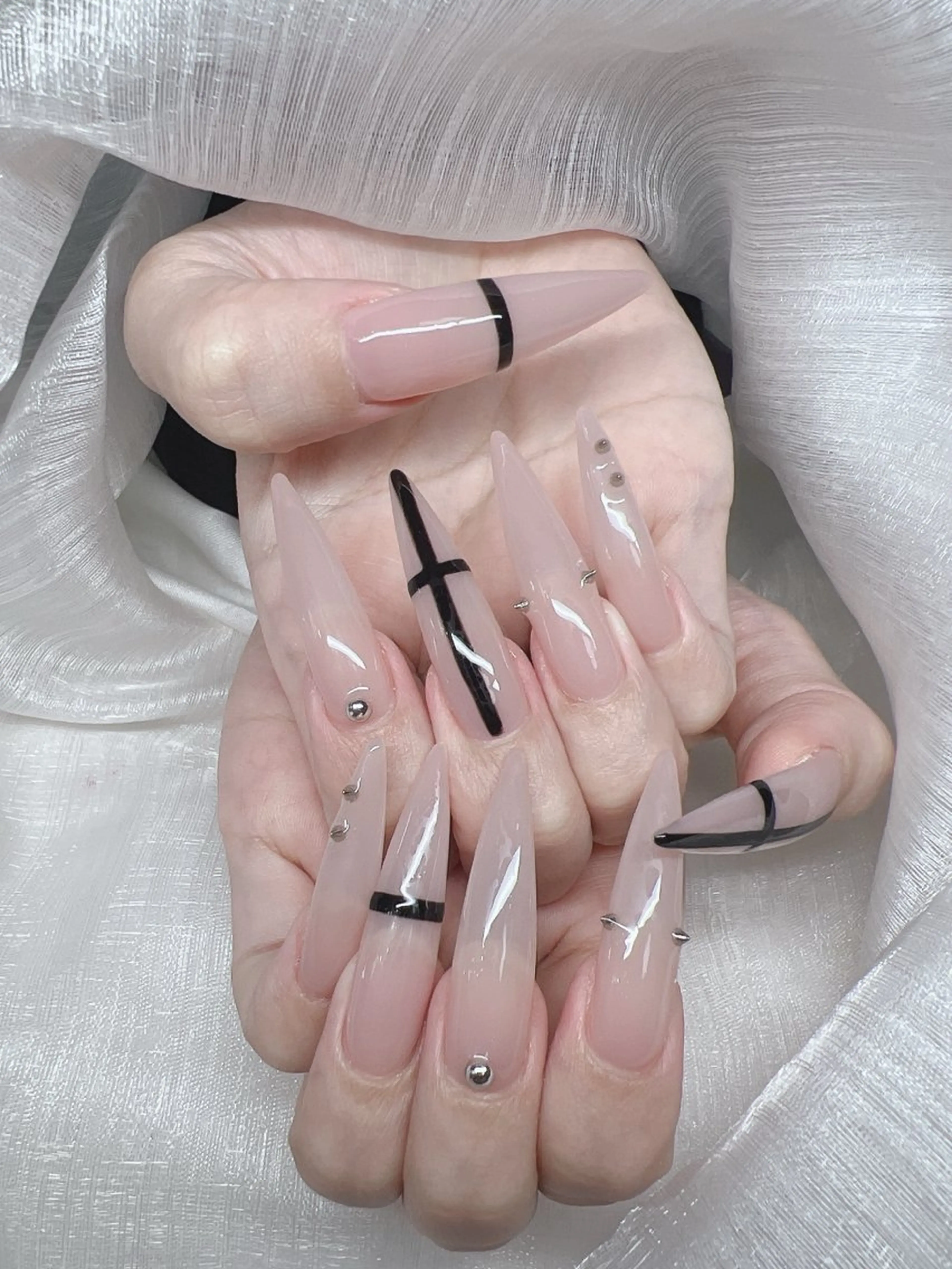 ネイル ハンドネイル Lee Nails チップ長さだし専門店のネイルデザイン