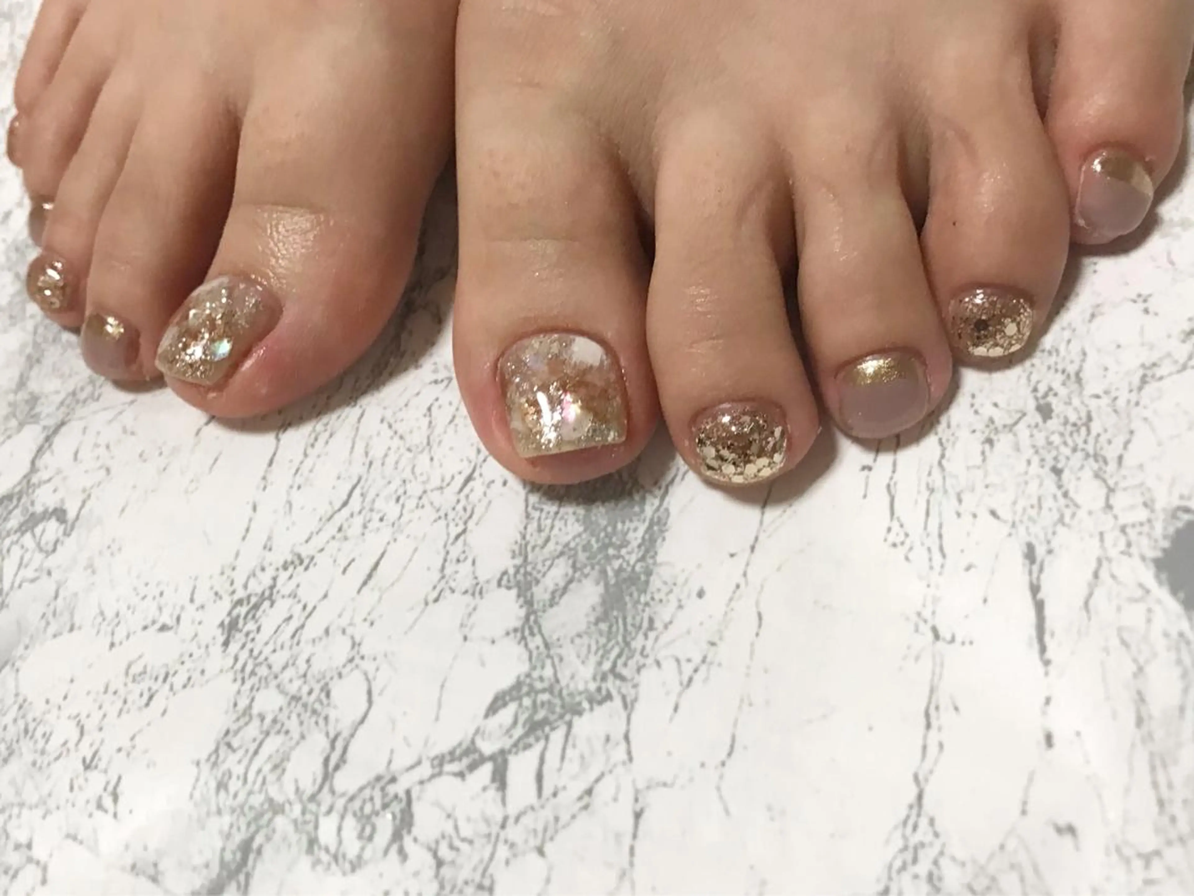 ネイル フットネイル ニュアンスネイル シンプルネイル 春ネイル 夏ネイル フットネイル ネイル フフラ所属・nail fufla ♡yamane♡のネイルデザイン