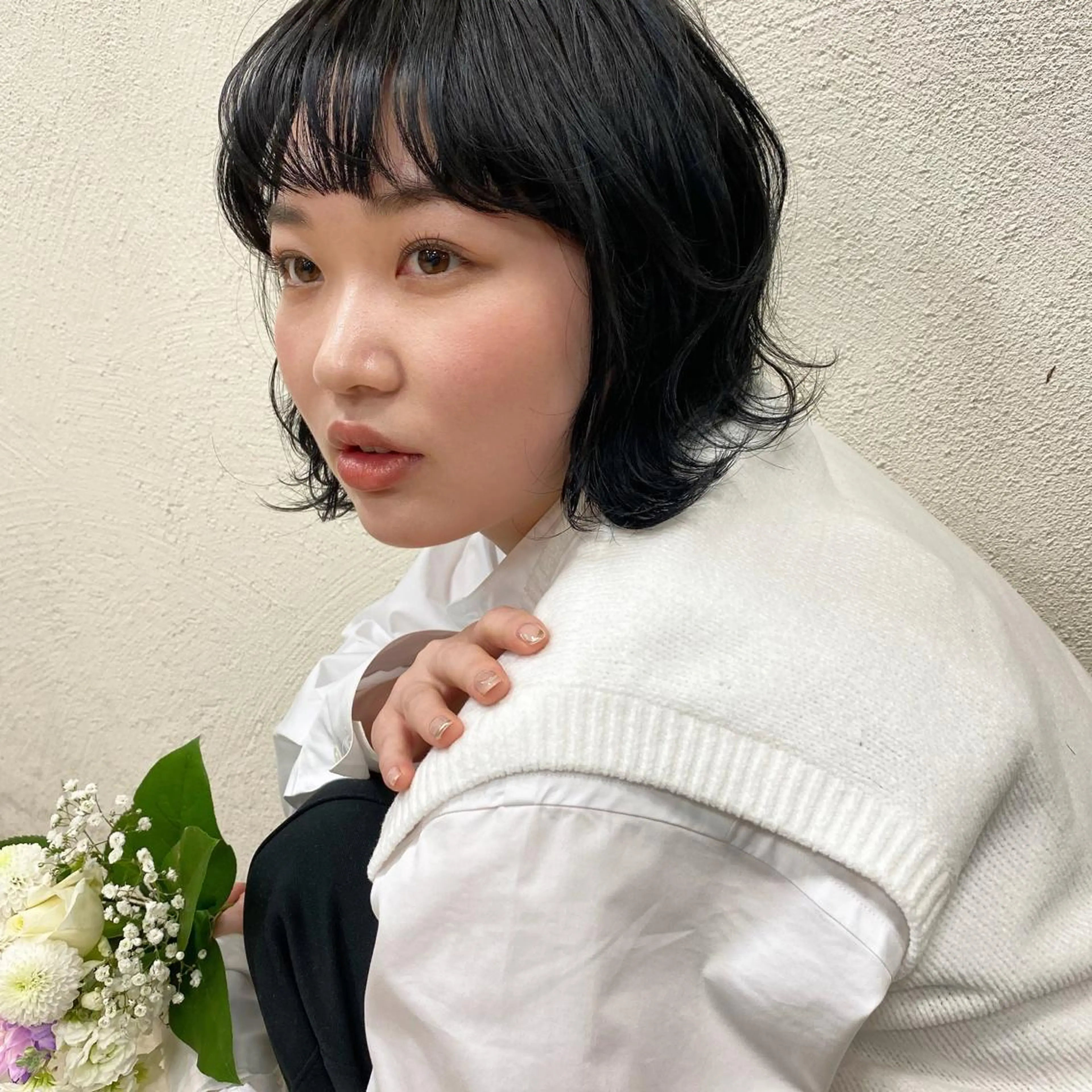 ミディアム ヘアアレンジ 林 瑠夏のヘアスタイル