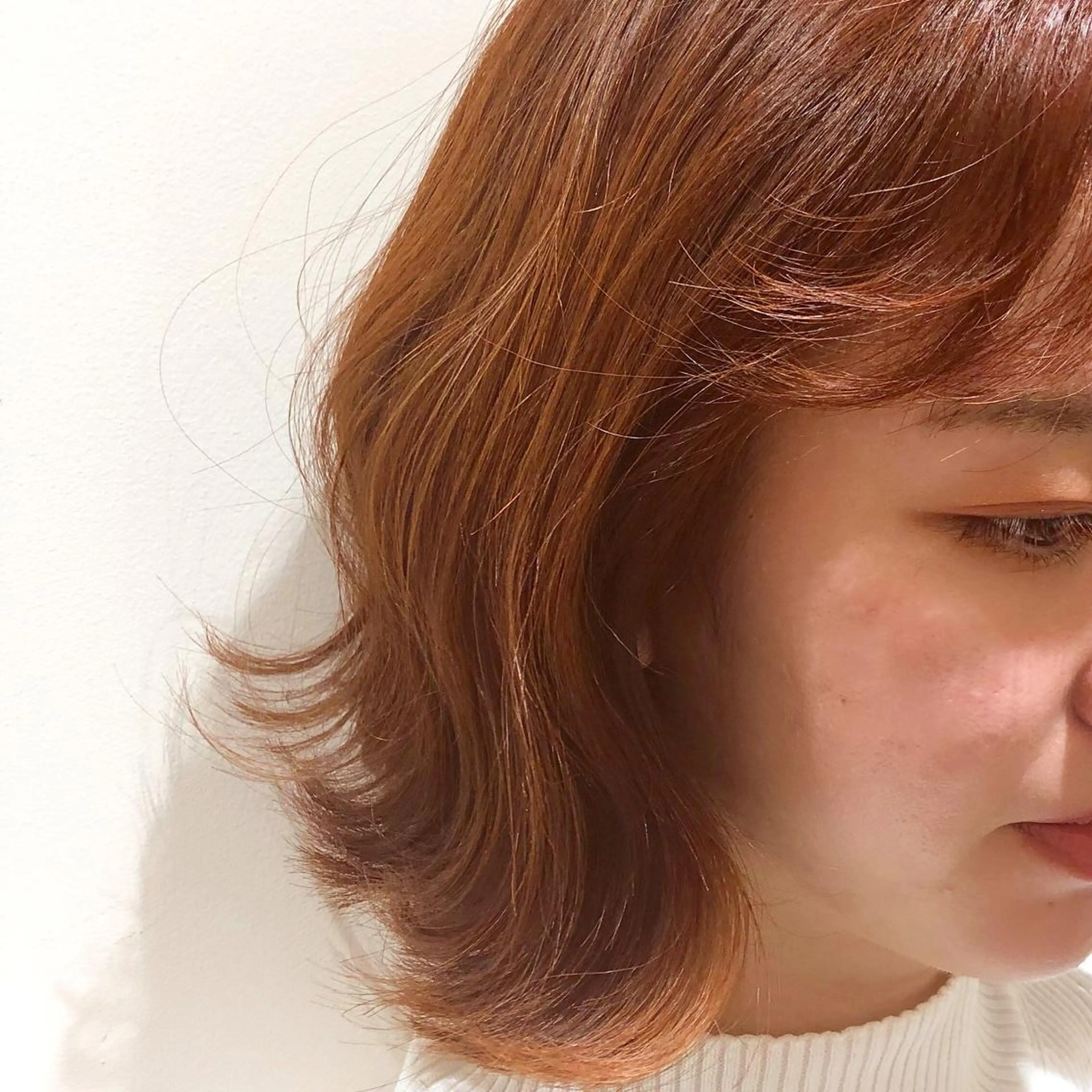 ミディアム レイヤーカット/ ハイライト　千咲季のヘアスタイル