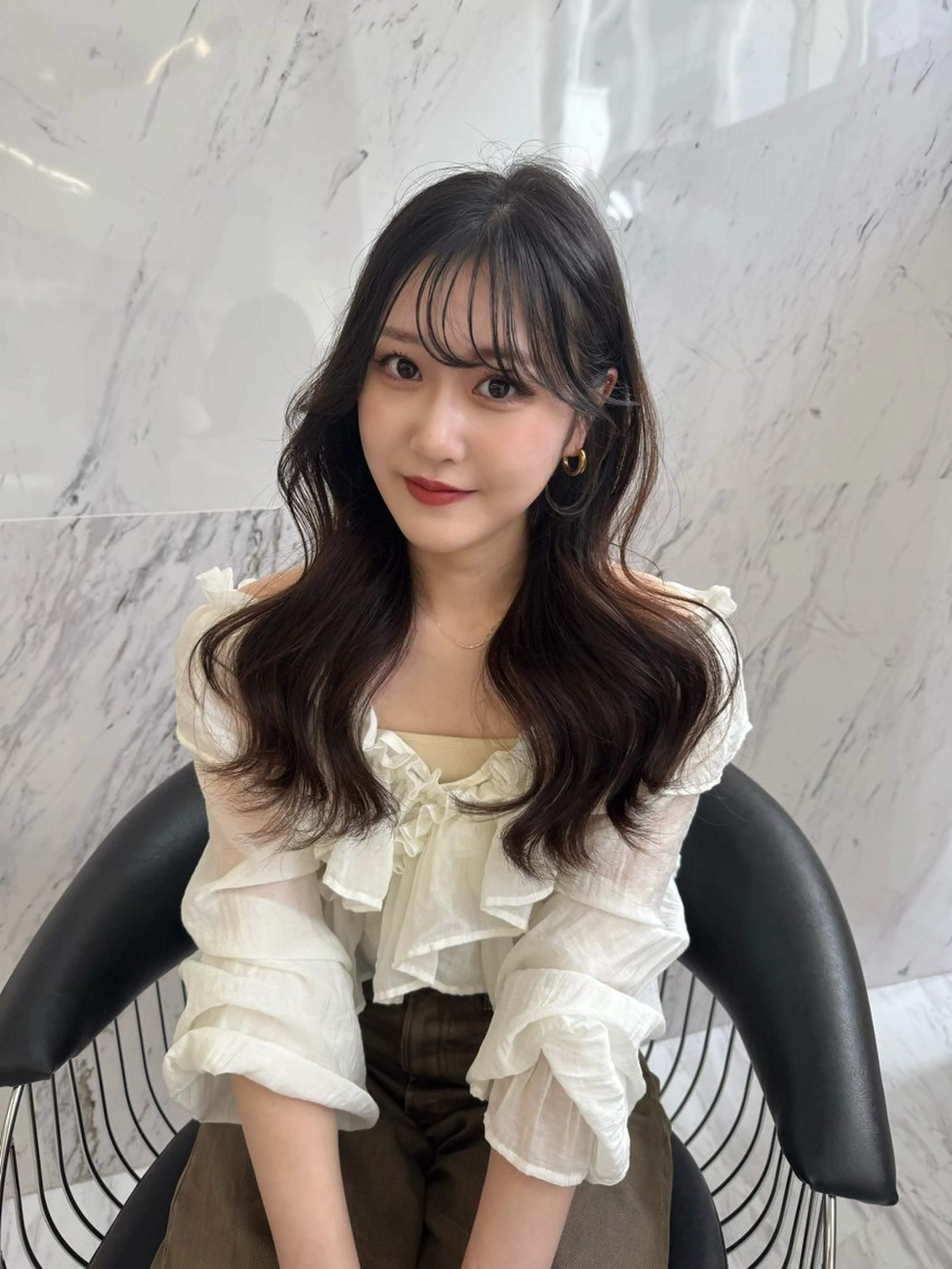 ロング カラー ヘアカラー ParveMix🍀 藤原愛未のヘアスタイル