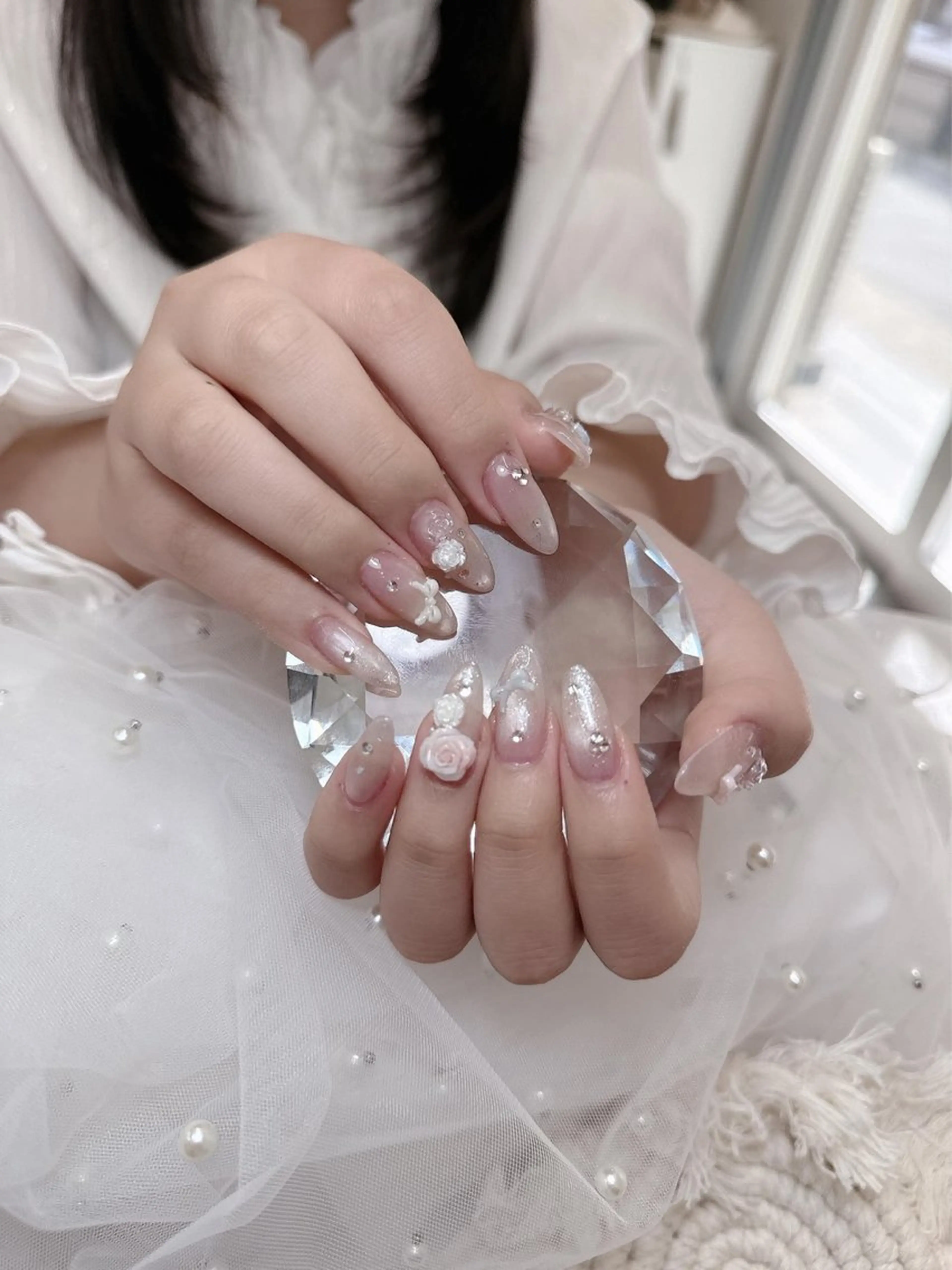 ネイル チークネイル フットネイル フレンチネイル ジェルネイル キラキラネイル ハンドネイル sorako nailのネイルデザイン