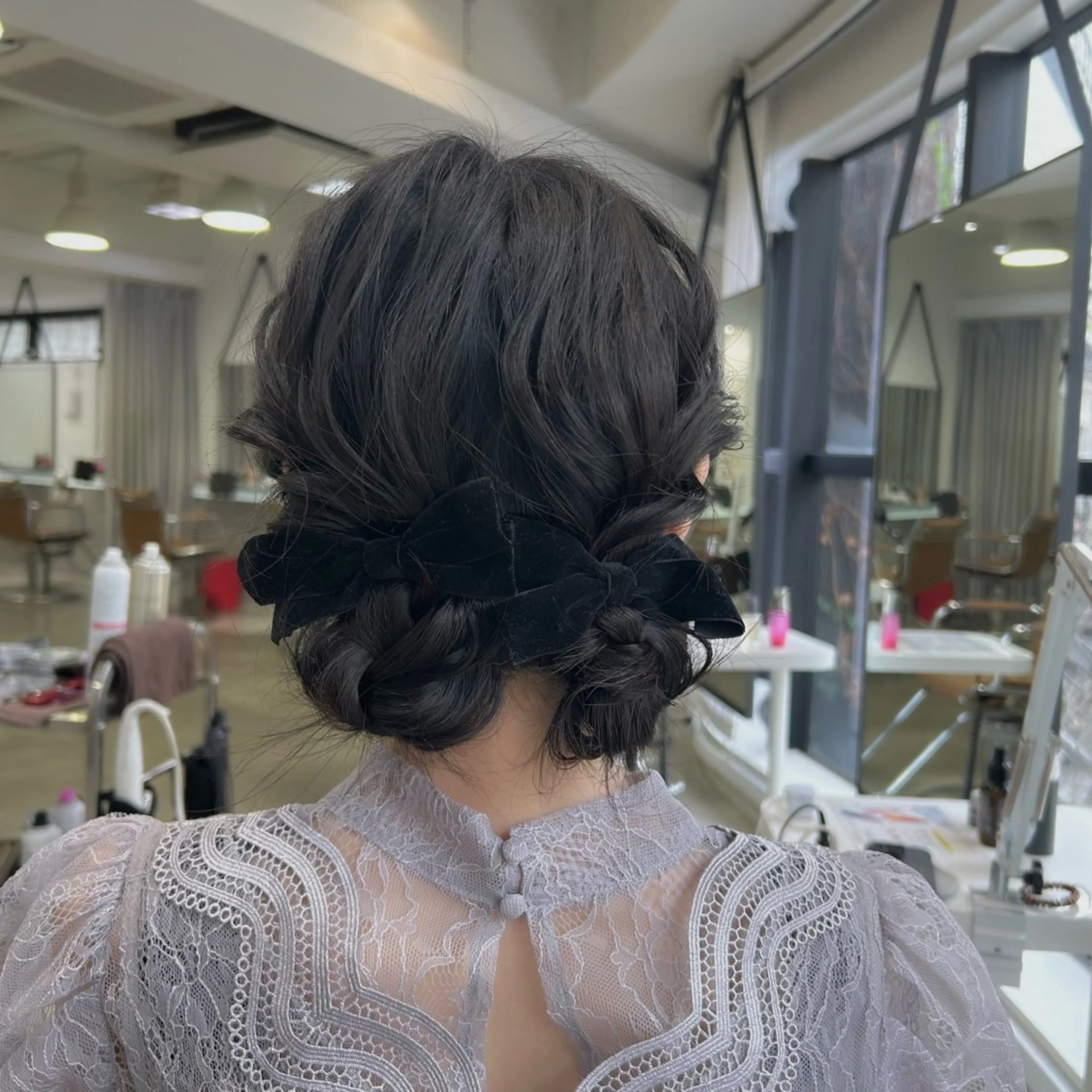 ミディアム ヘアアレンジ 🧣艶カラー・ヘア セット Chie🧸のヘアスタイル