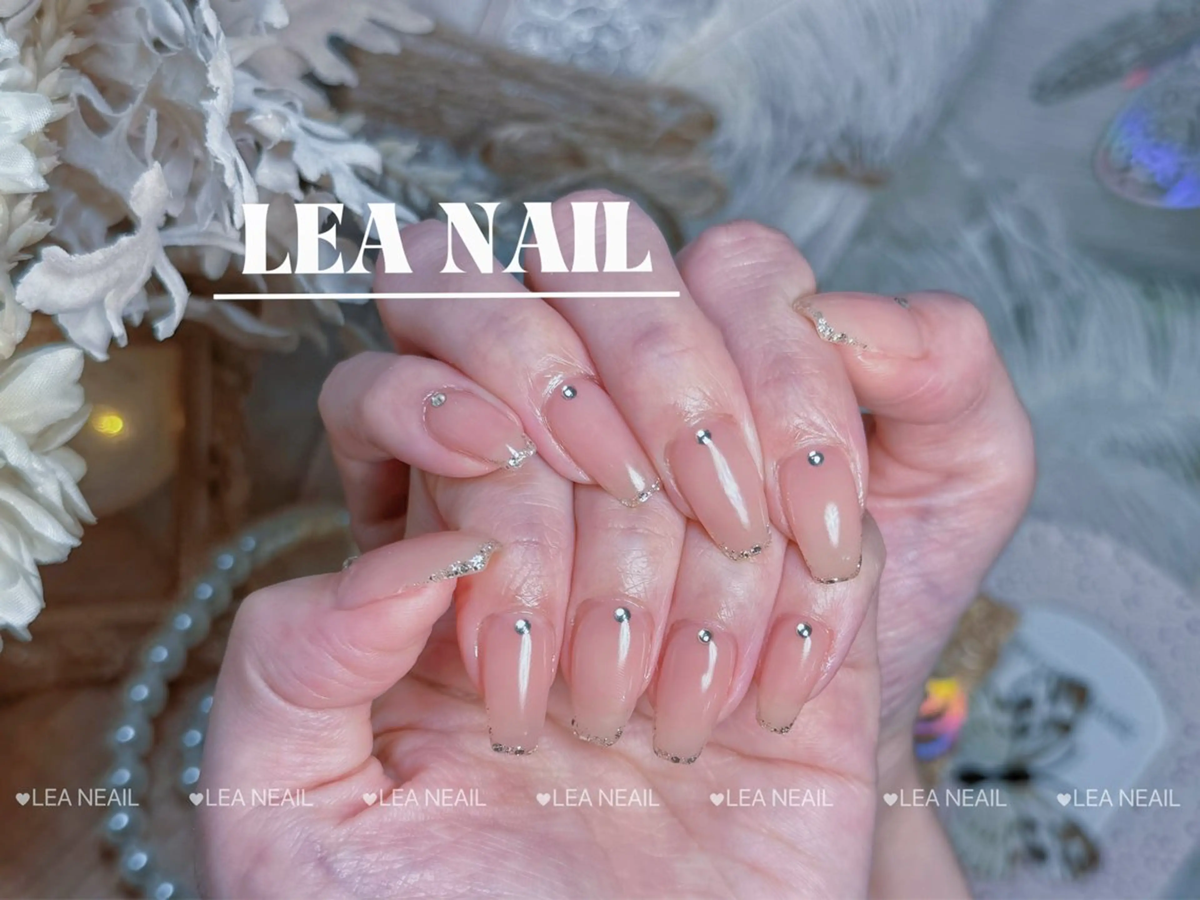ネイル チークネイル フラッシュネイル フットネイル フレンチネイル ジェルネイル ハンドネイル Luxe Nail Salonのネイルデザイン