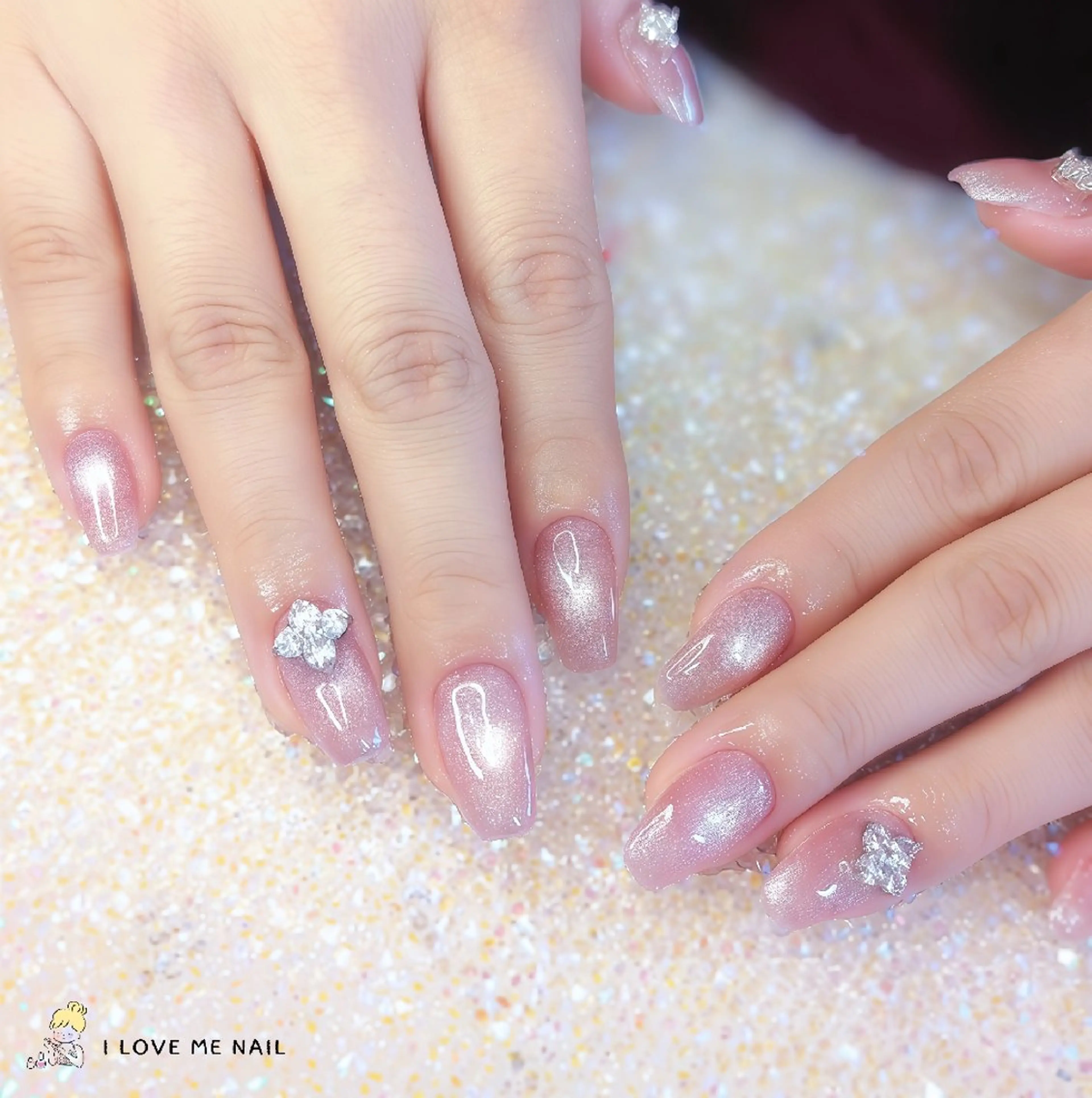 ネイル 長さ出し ジェルネイル 韓国ネイル マグネットネイル ニュアンスネイル ハンドネイル I LOVE ME NAIL.｡.:*♡のネイルデザイン