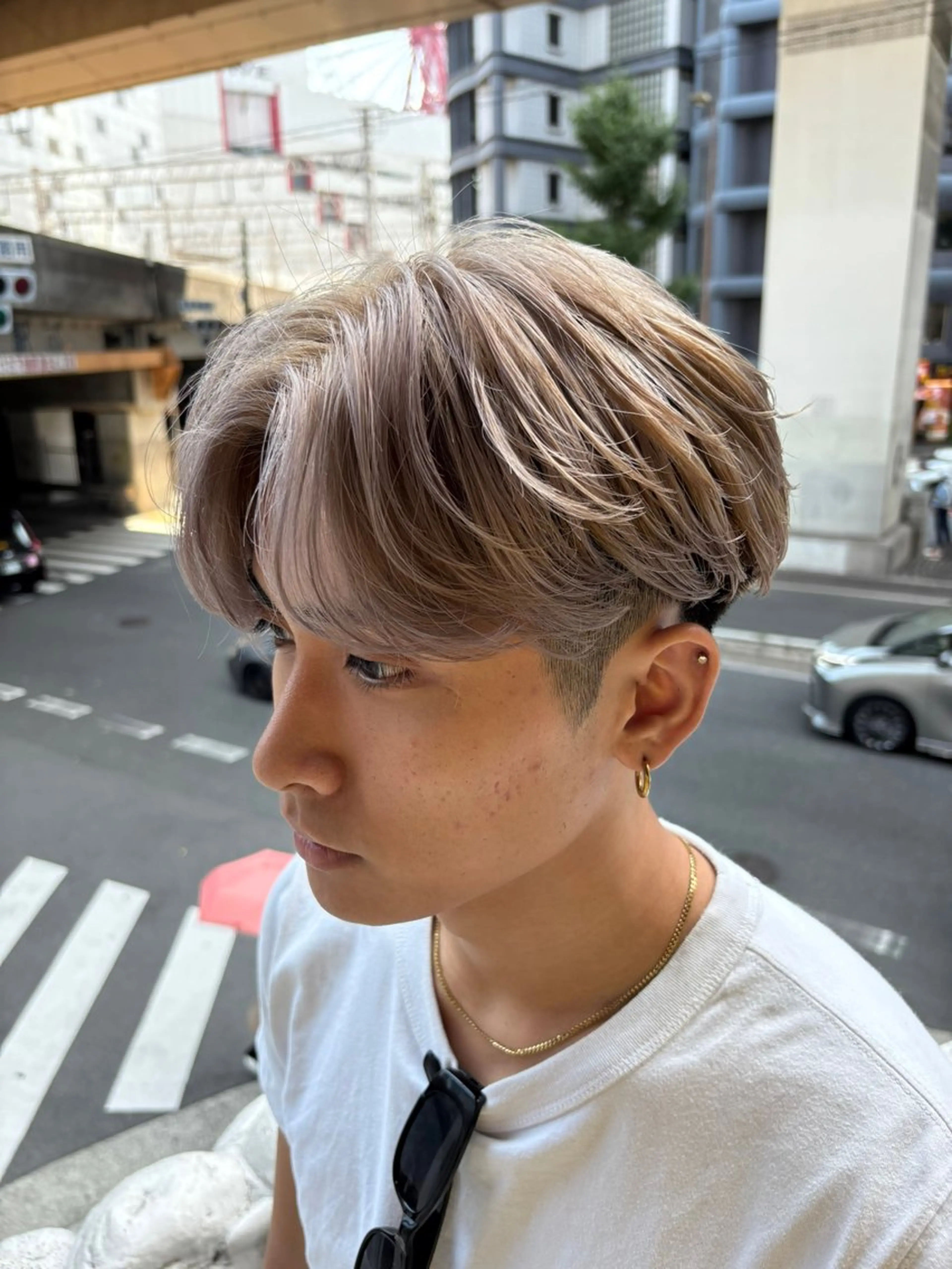 カラー メンズ カット ヘアカラー パーマ ニュアンス/シャドウ /韓国系/梅田茶屋町のヘアスタイル