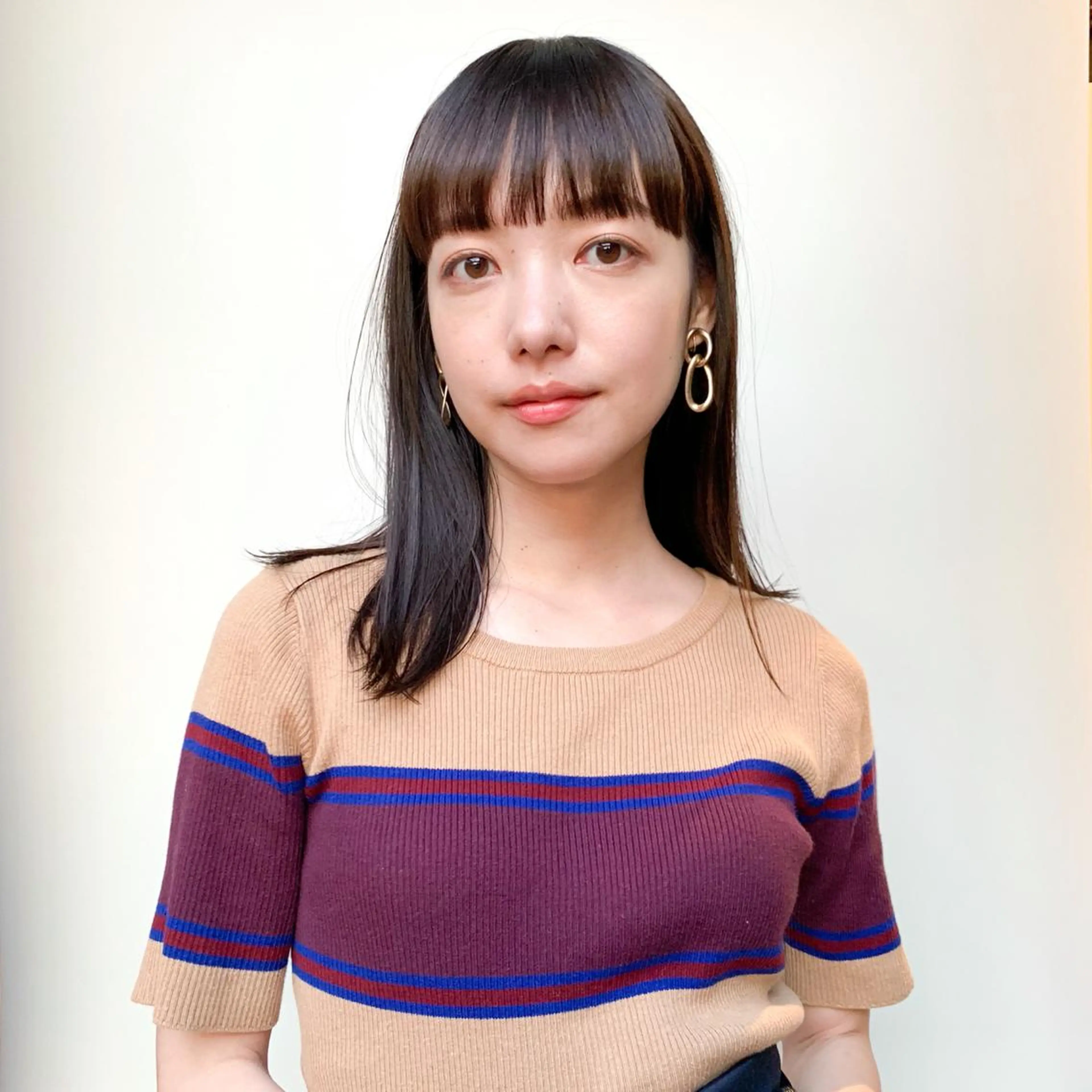 ミディアム カラー ワイドバング 美髪/デザイン /　湯本　哲也のヘアスタイル