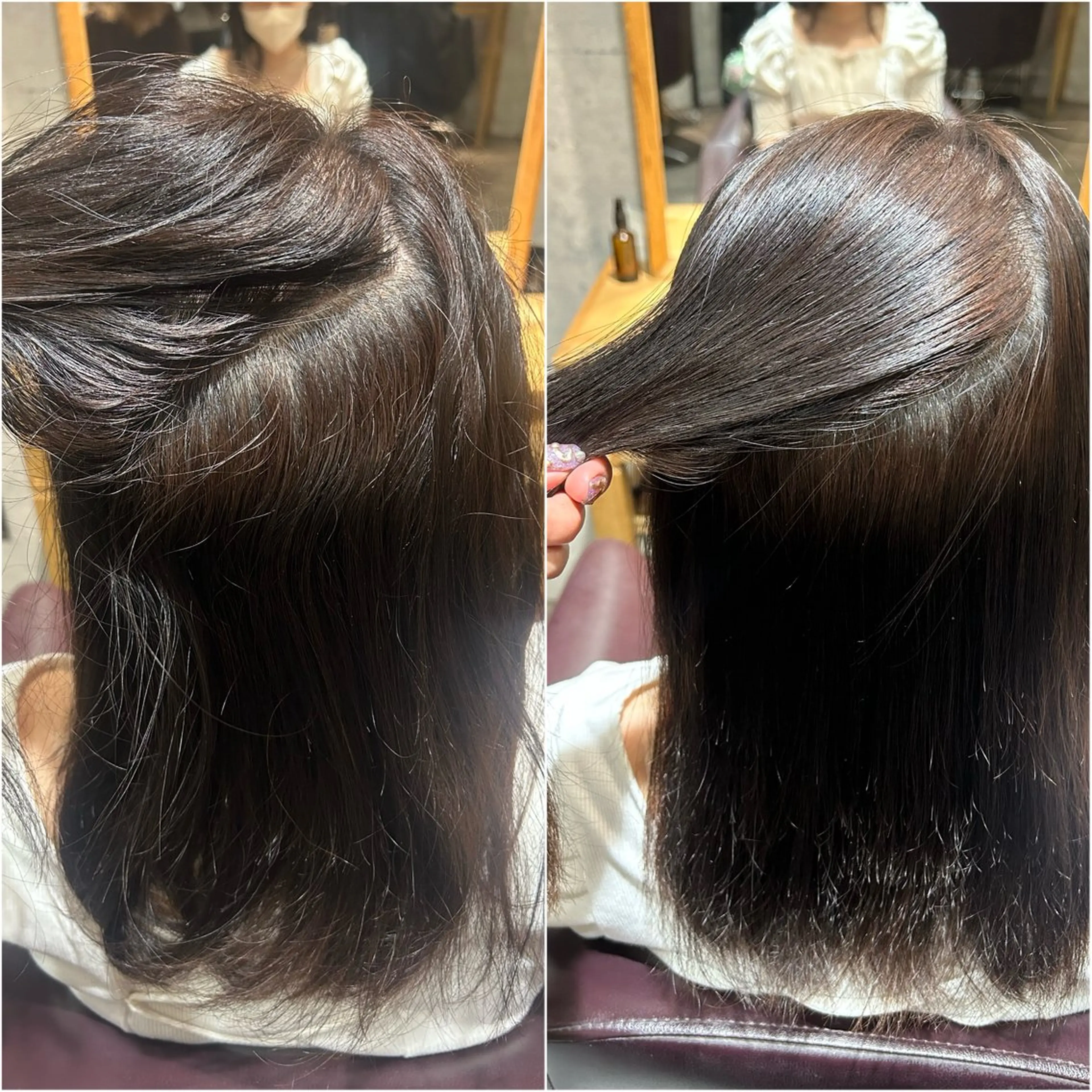 ミディアム カット 縮毛矯正 トリートメント パーソナルカラー 診断🍀マリンのヘアスタイル