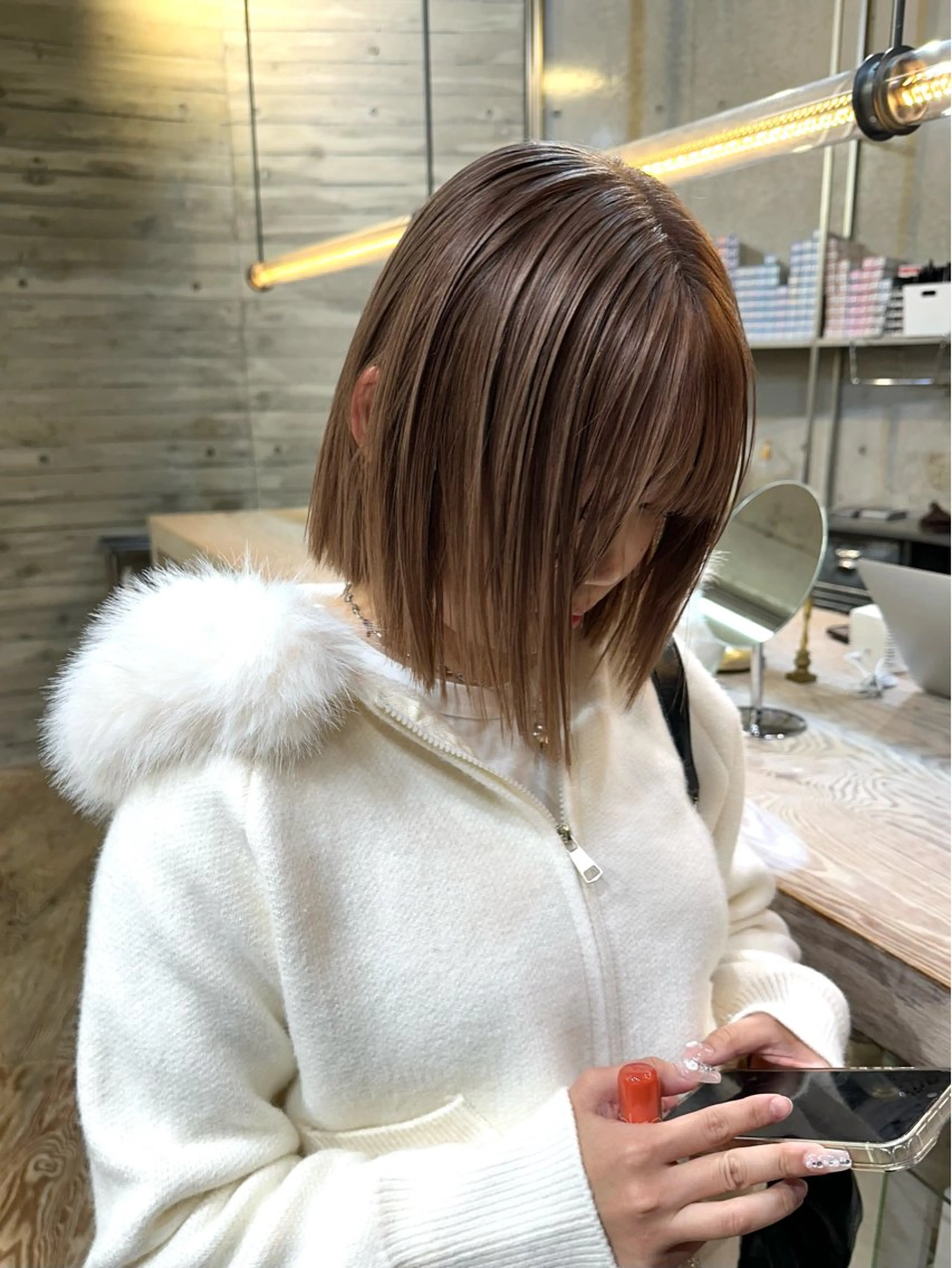 ショート ヘアカラー トリートメント ササキカズマ〻透明感 〻色落ち〻赤み消しのヘアスタイル