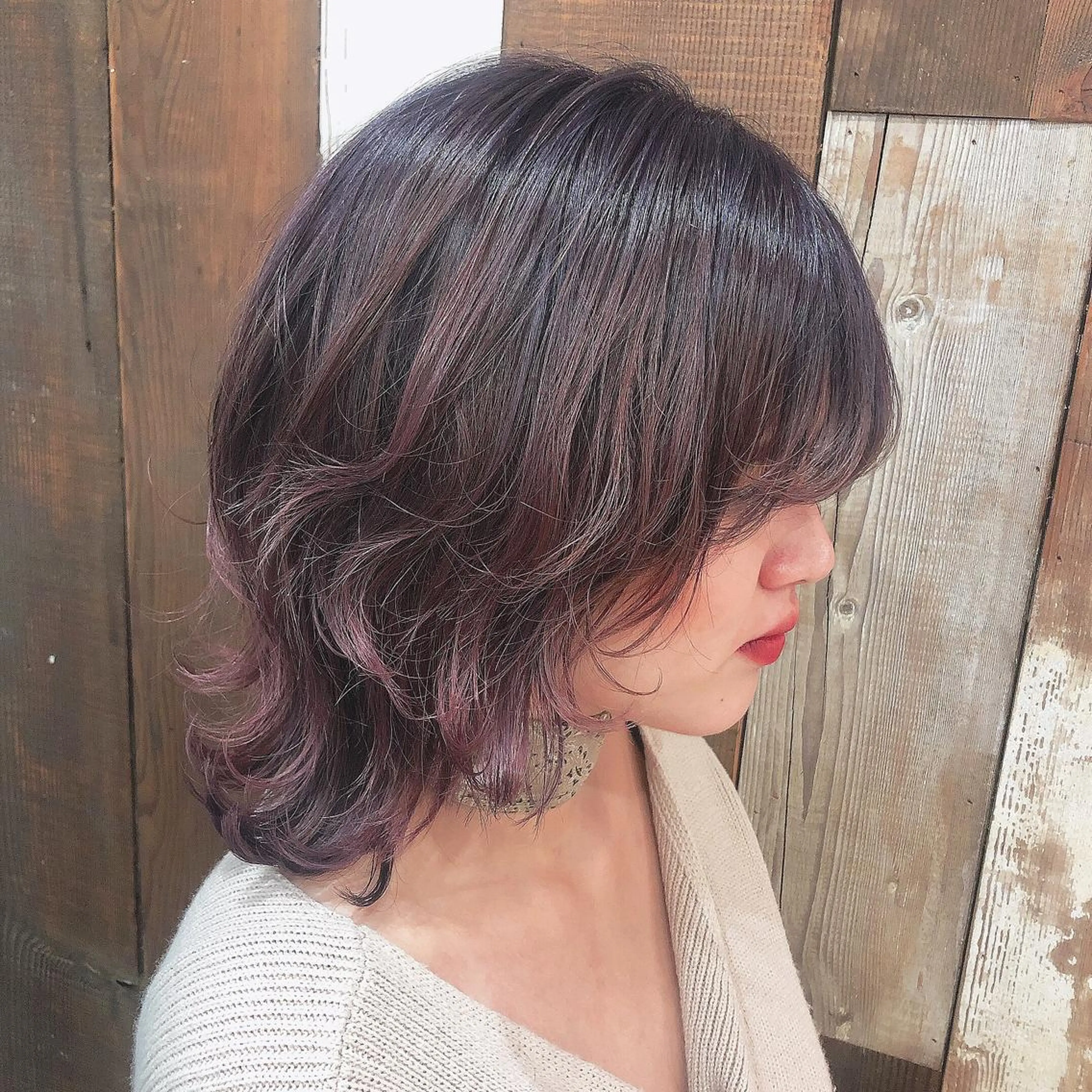 ミディアム ストレート🌹カラー お任せを🌈bucoのヘアスタイル