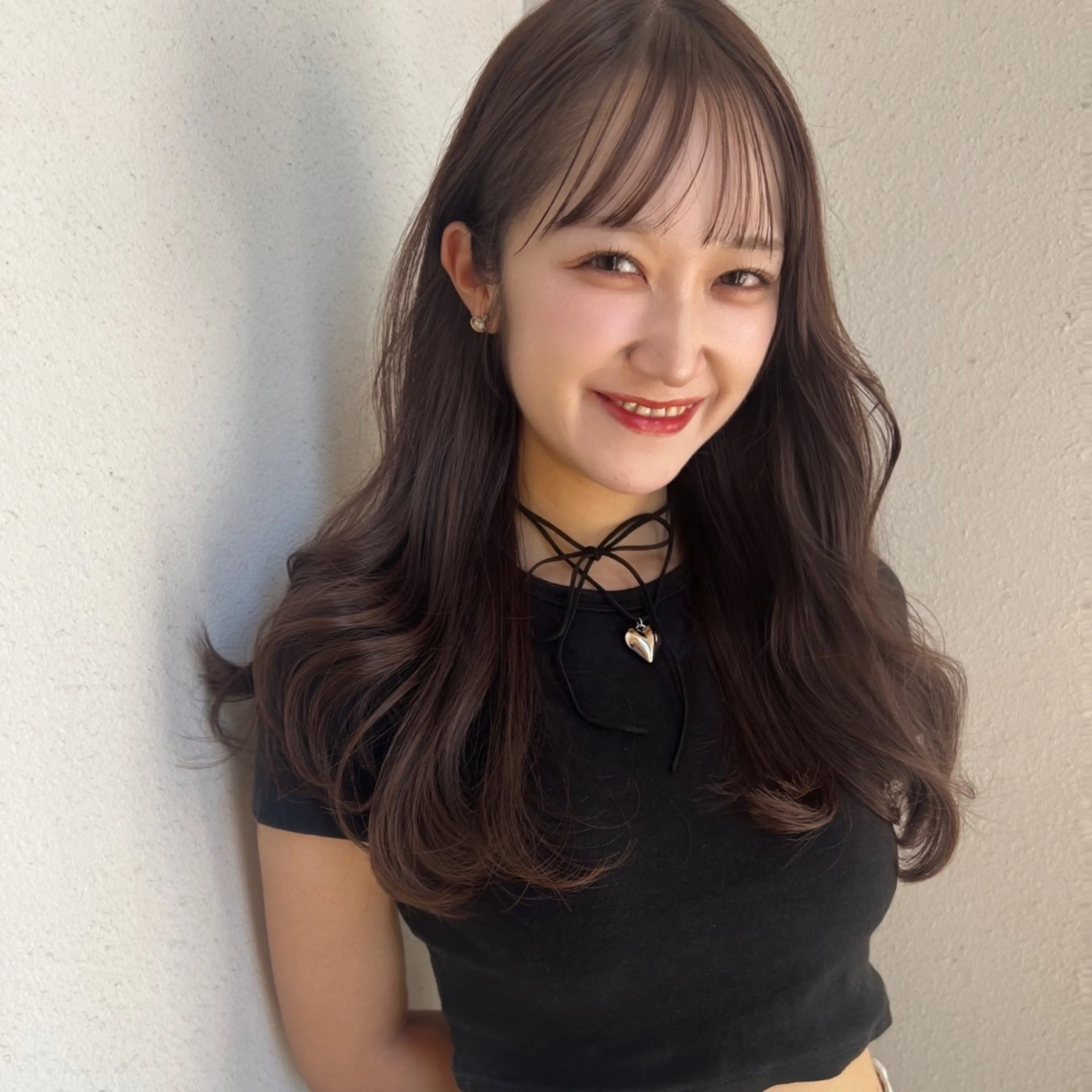 ロング シースルーバング 韓国モテhair🍑 momoのヘアスタイル