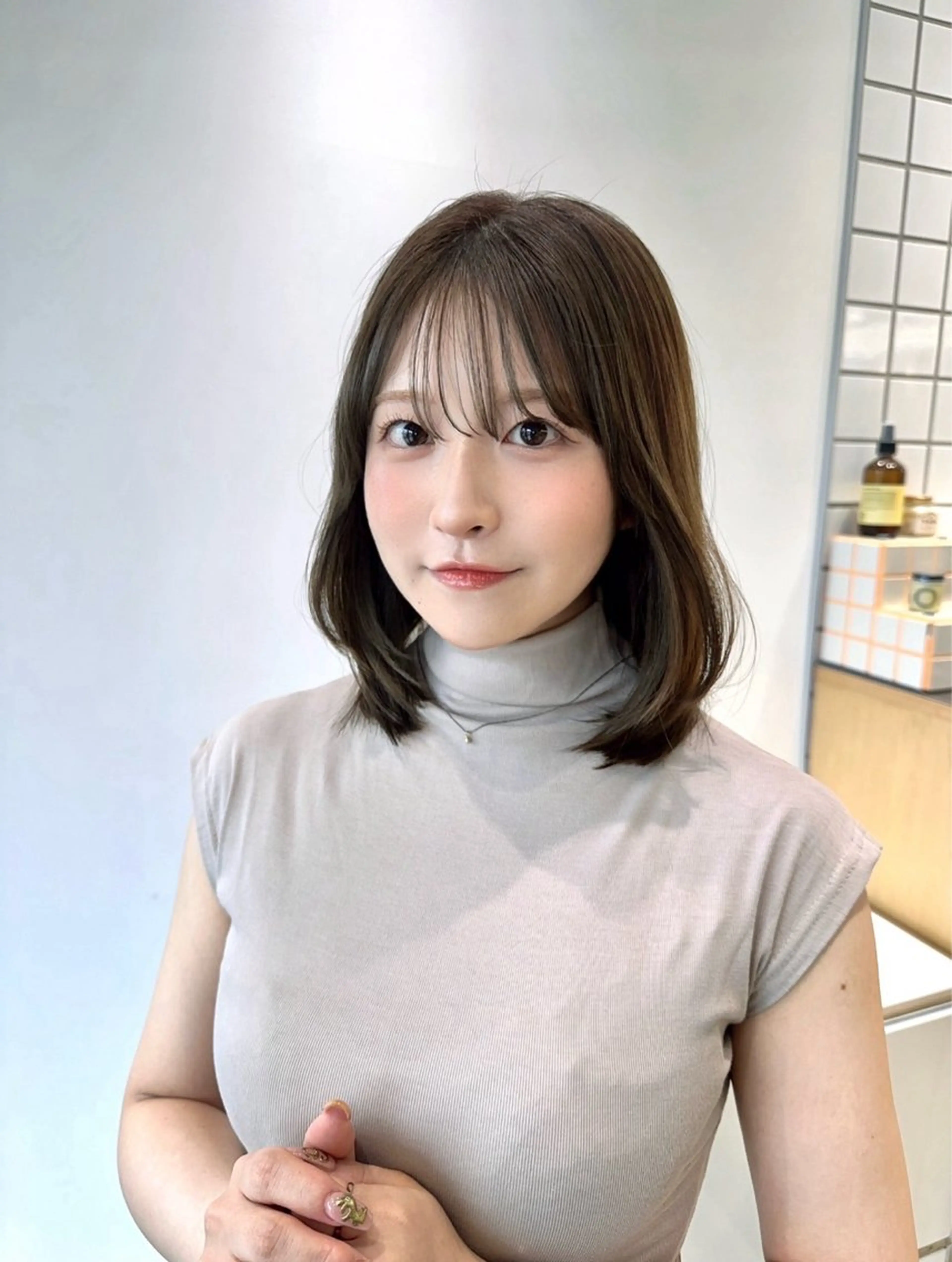 セミロング 髪質改善 トリートメント 縮毛矯正特化/ 髪質改善/菊地菜々美のヘアスタイル