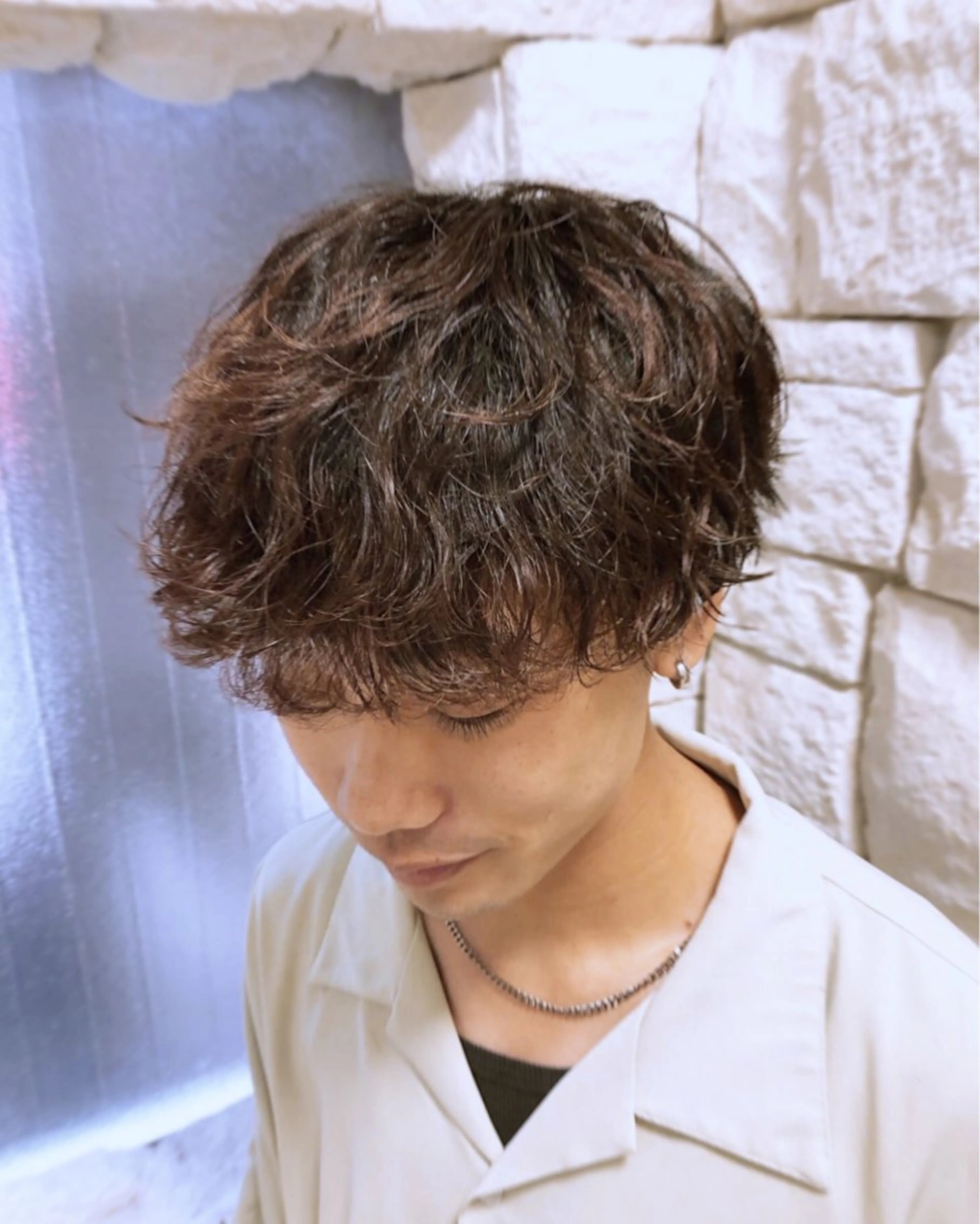 パーマ ヘアアレンジ メンズ マッシュ メンズパーマ ツイストスパイラルパーマ スパイラルパーマ カット パーマ トリートメント ヘアセット メンズ特化✂️栗原 侑也のヘアスタイル