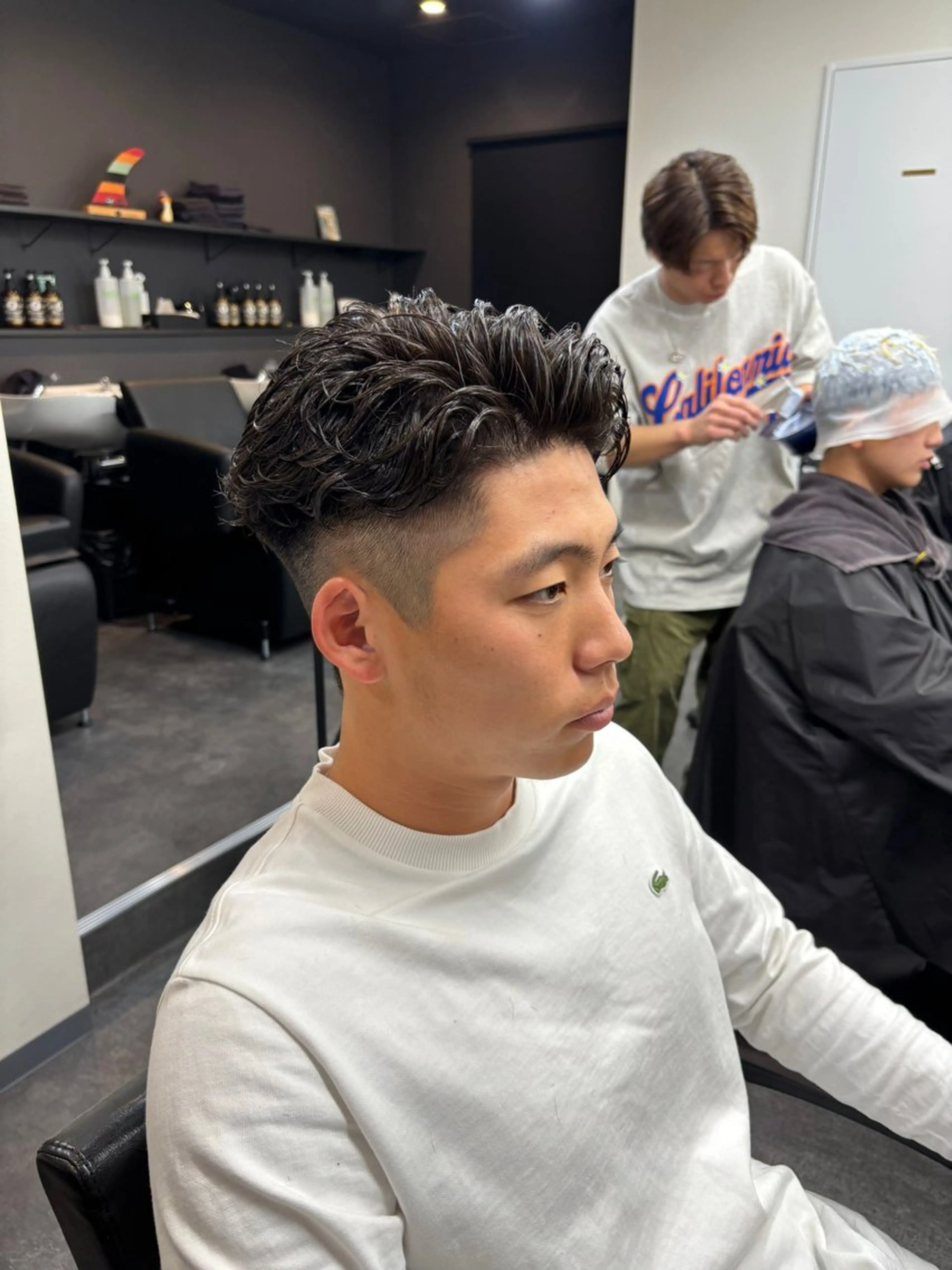 パーマ メンズ カット パーマ スパイキーパーマ 柏NO1 藤本葉のヘアスタイル