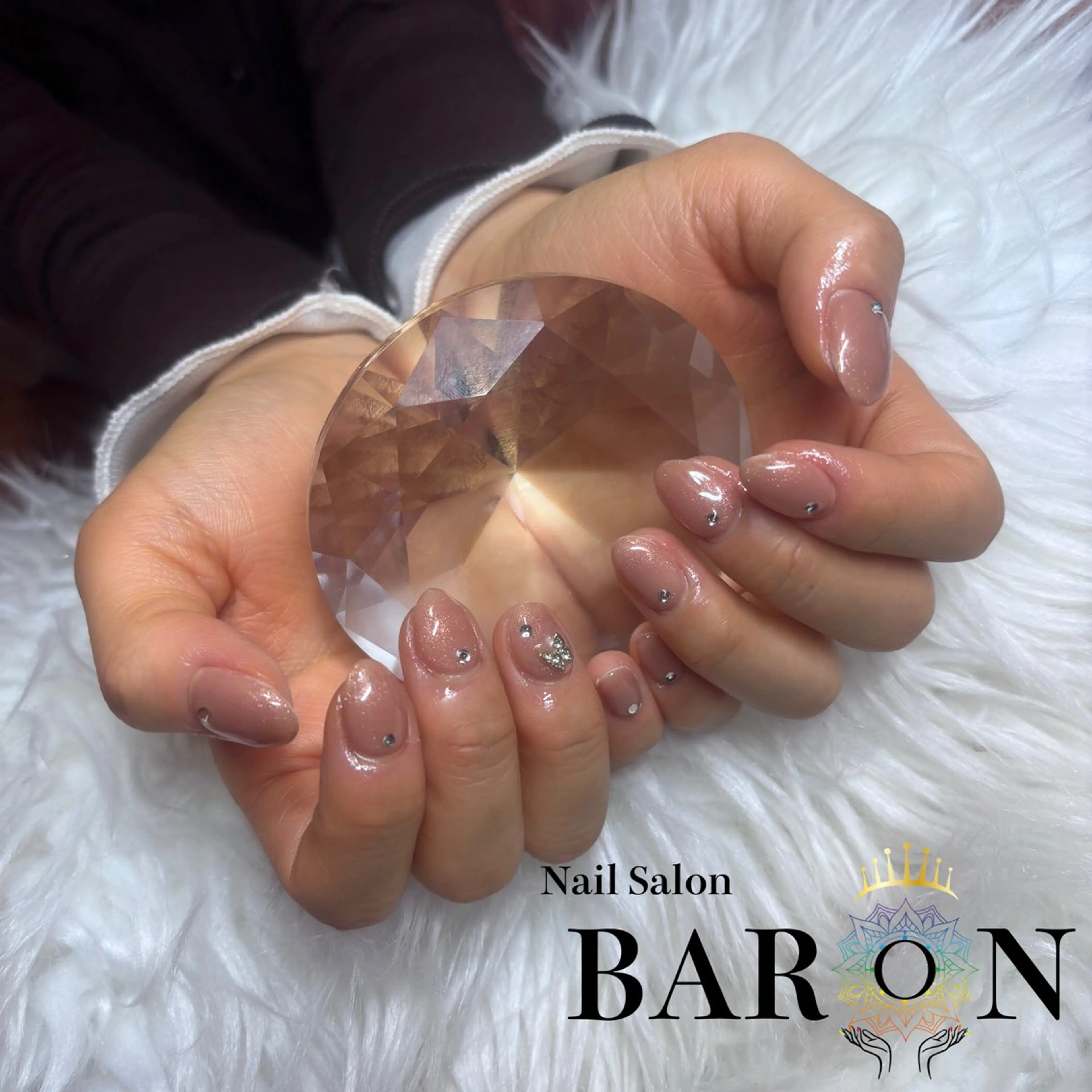ネイル ストーンネイル ハンドネイル BARON WAKAのネイルデザイン