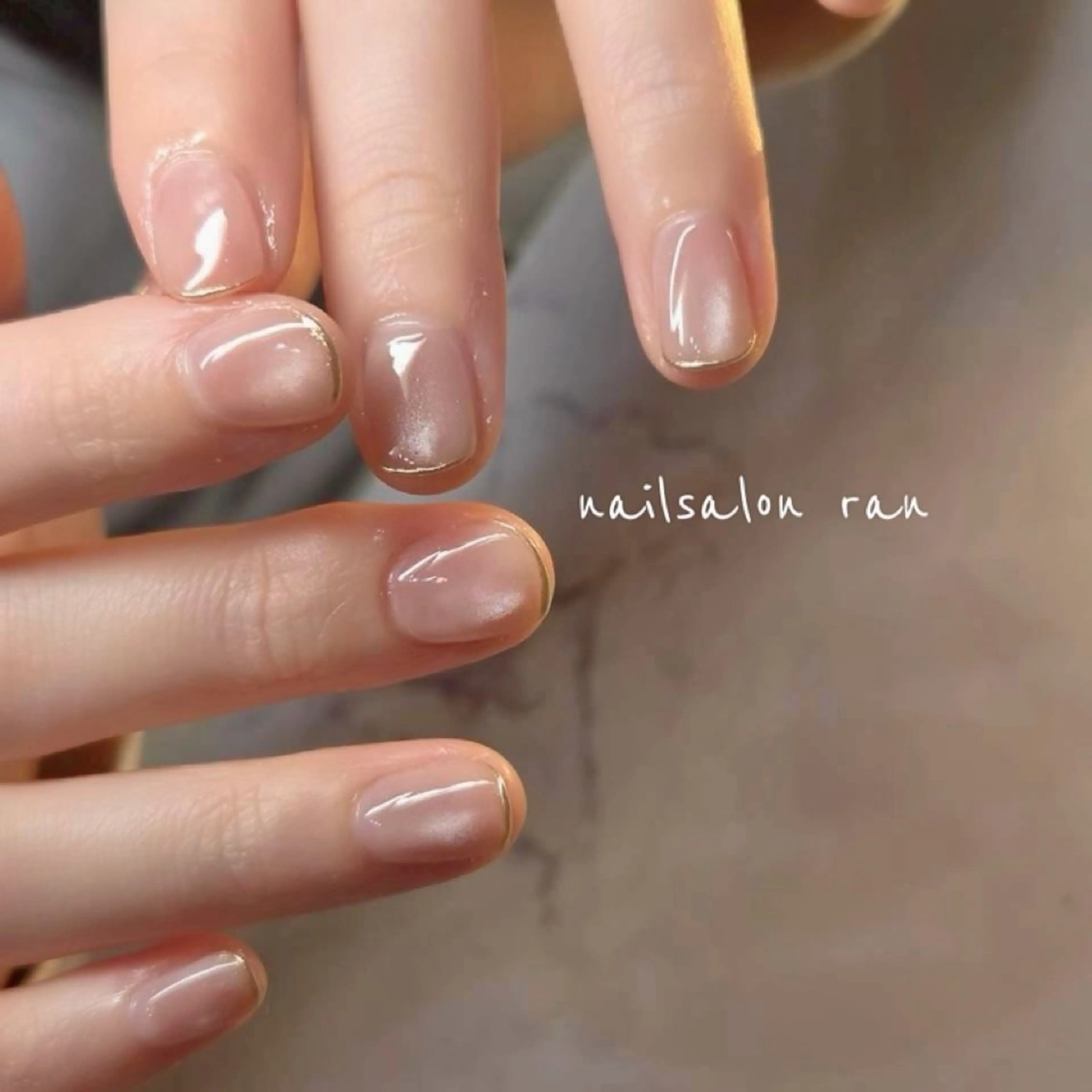 ネイル フレンチネイル マグネットネイル nailsalon ranのネイルデザイン