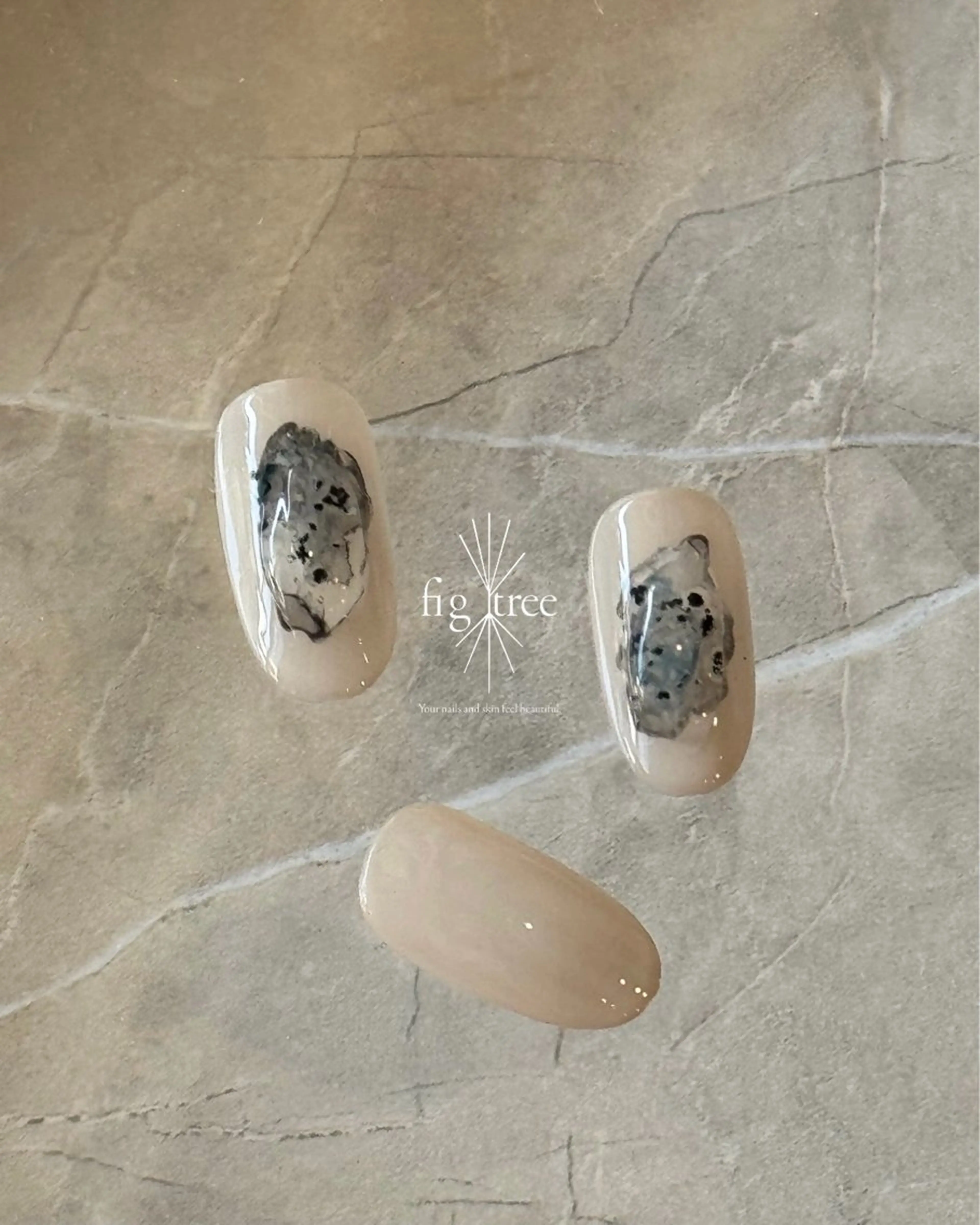 ネイル fig tree所属・fig  tree 地爪育成モニターのネイルデザイン