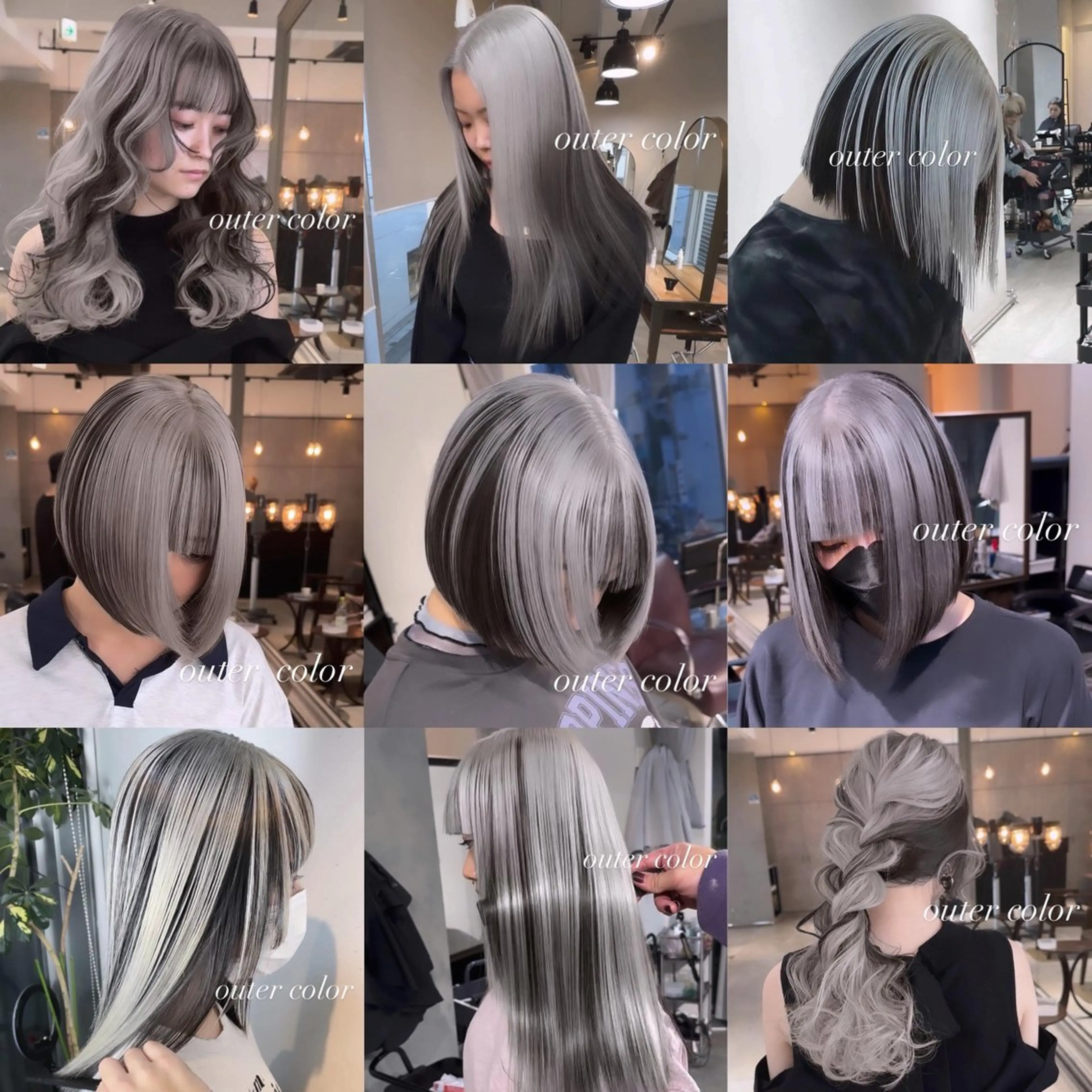 ロング カラー カット ヘアカラー トリートメント ヘアセット 💜ハイトーン💛 マジカルかいちゃんのヘアスタイル