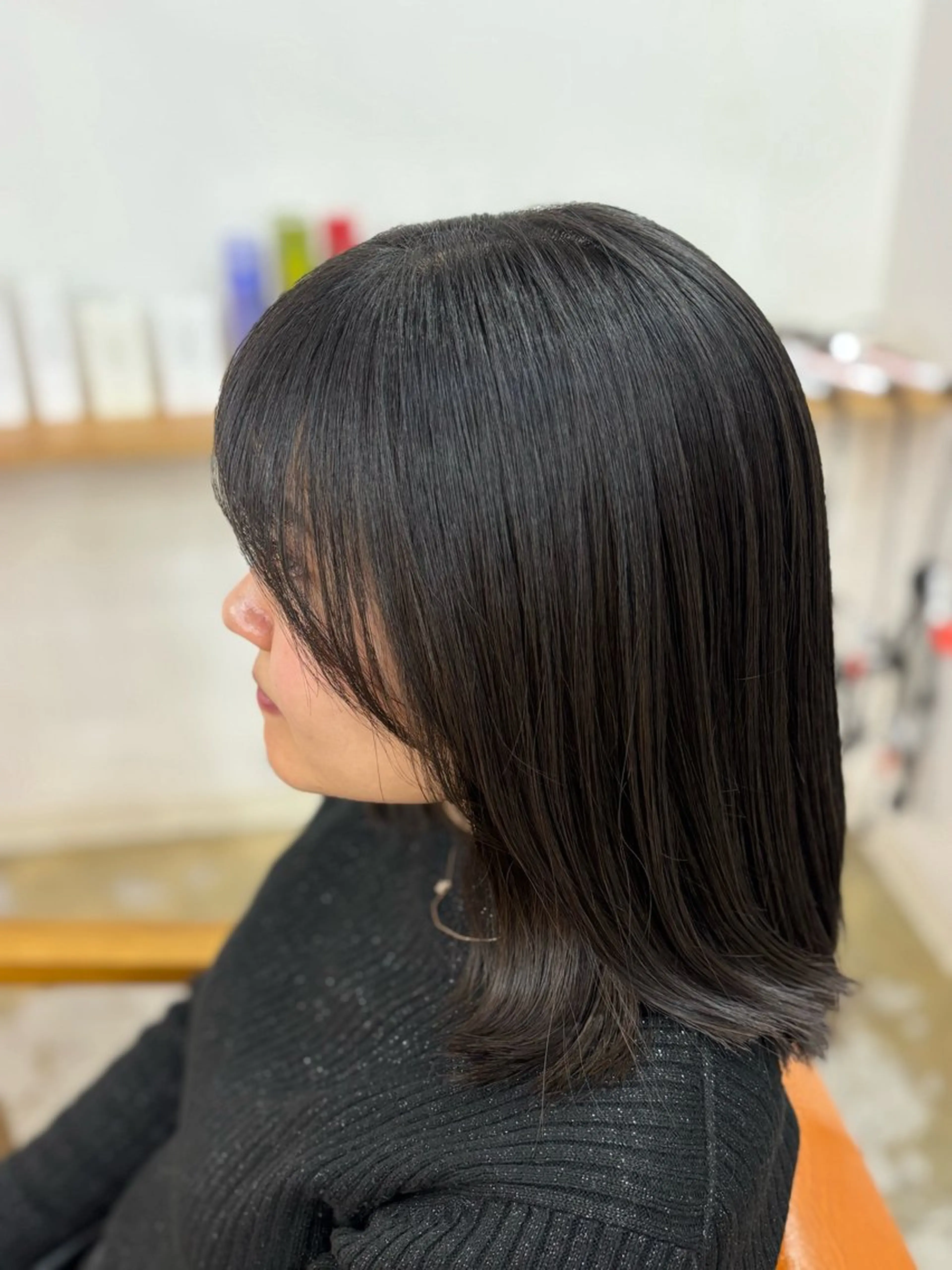 ミディアム レイヤーカット 金子 千登のヘアスタイル