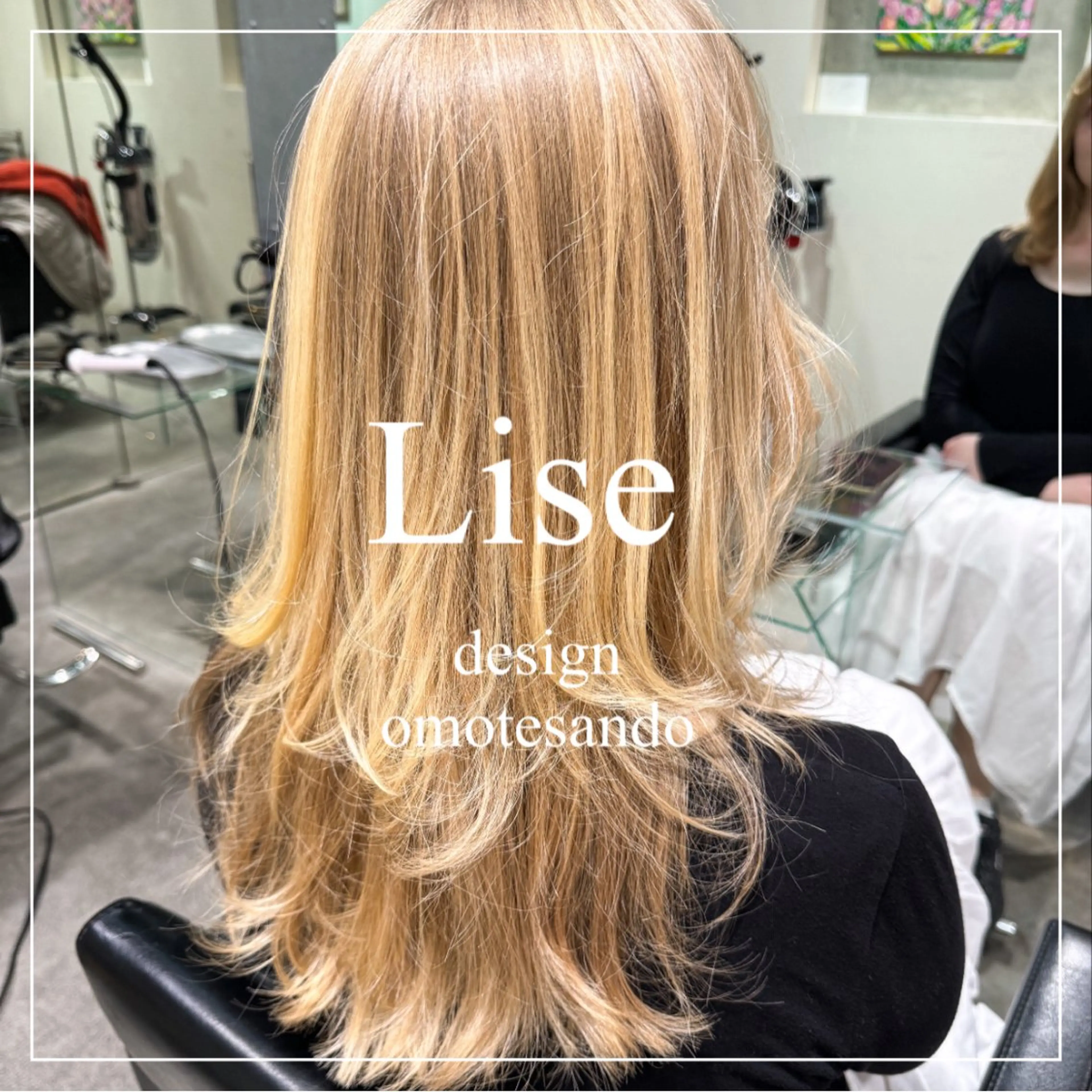 セミロング カラー ヘアカラー ヘアセット 表参道Lise おおいしおりのヘアスタイル