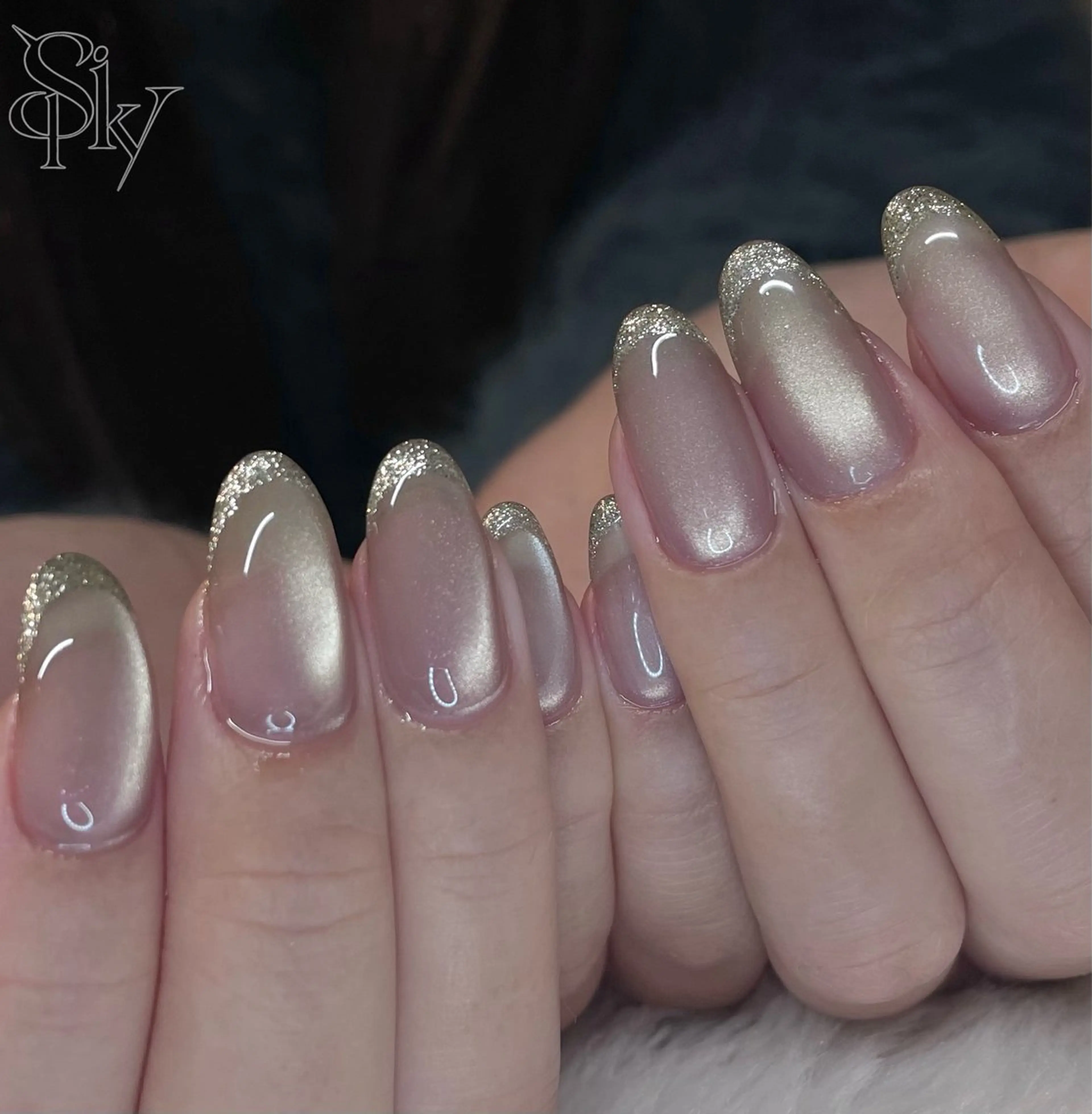 ネイル 持ち込み シンプルネイル ハンドネイル Spiky とうげ ふうかのネイルデザイン