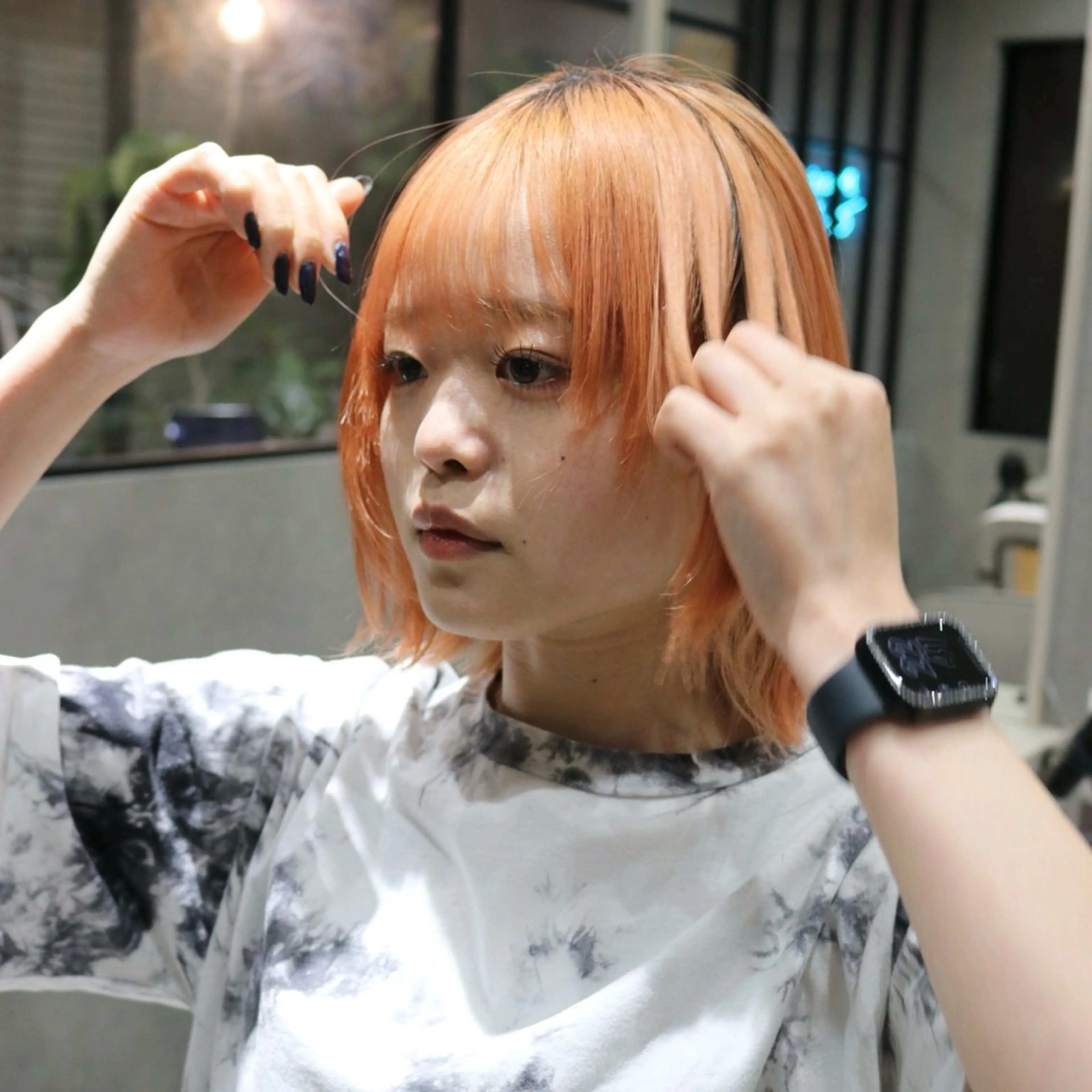 ショート ヘアカラー 【レイヤー/透明感/ ハイトーン】Rionのヘアスタイル