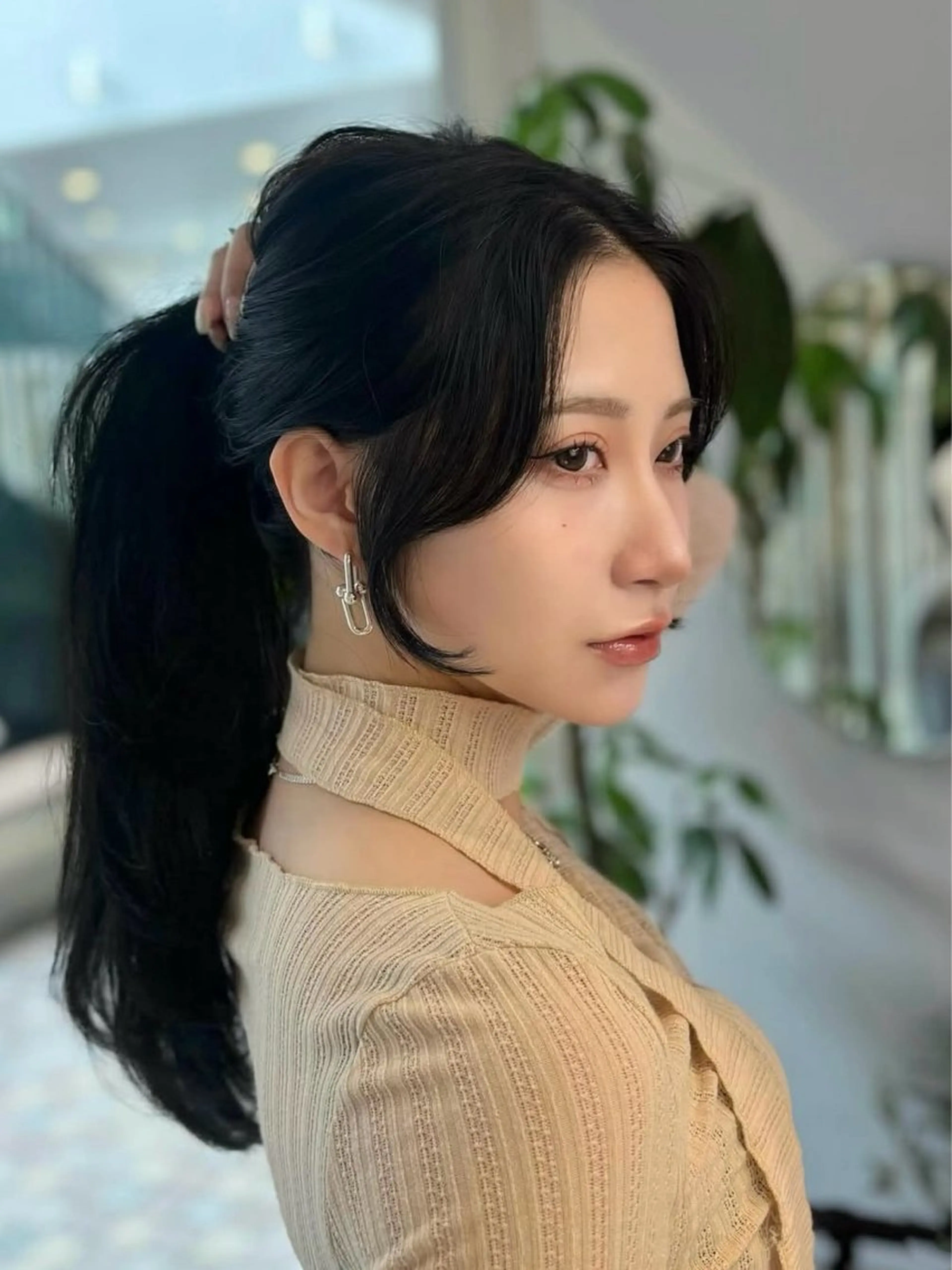 ロング 顔周りカット レイヤーカット 韓国風/yukinoのヘアスタイル