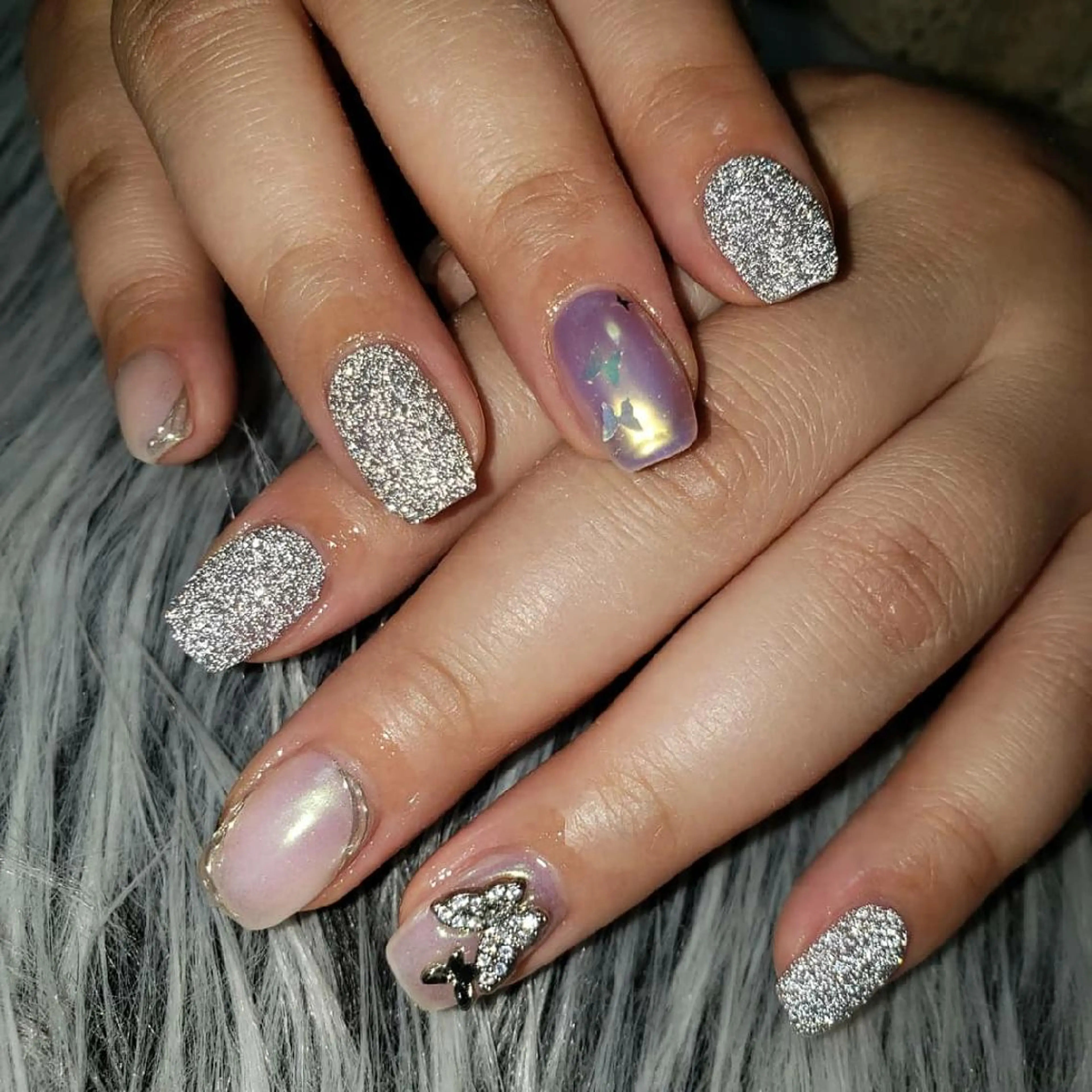 ネイル オーロラネイル フラッシュネイル ミラーネイル ハンドネイル Nail salon Coco【溝の口駅】のネイルデザイン