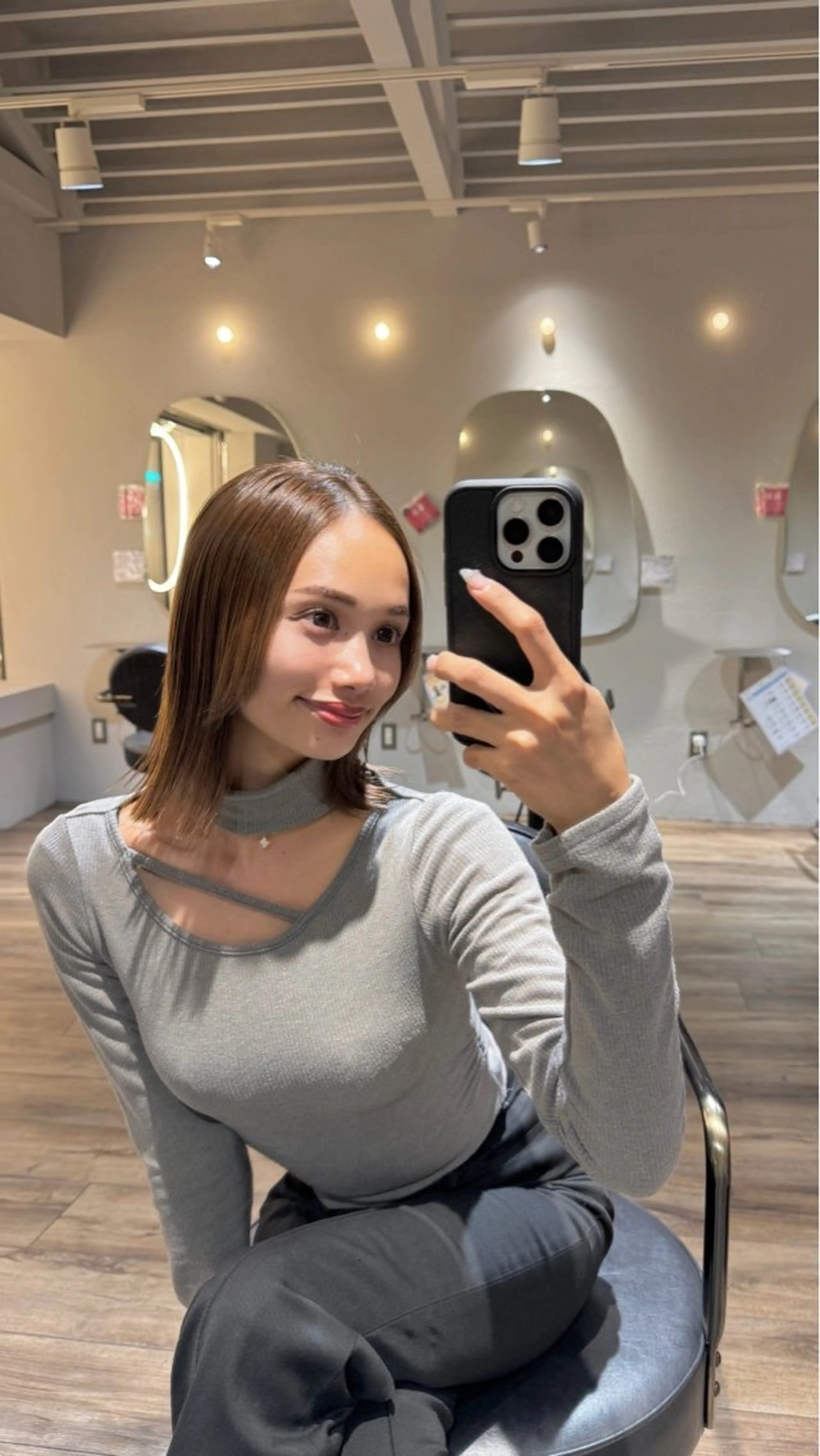 ミディアム カット ヘアカラー 【天満1艶髪】潤艶/ 髪質改善🌹釣本竜哉のヘアスタイル