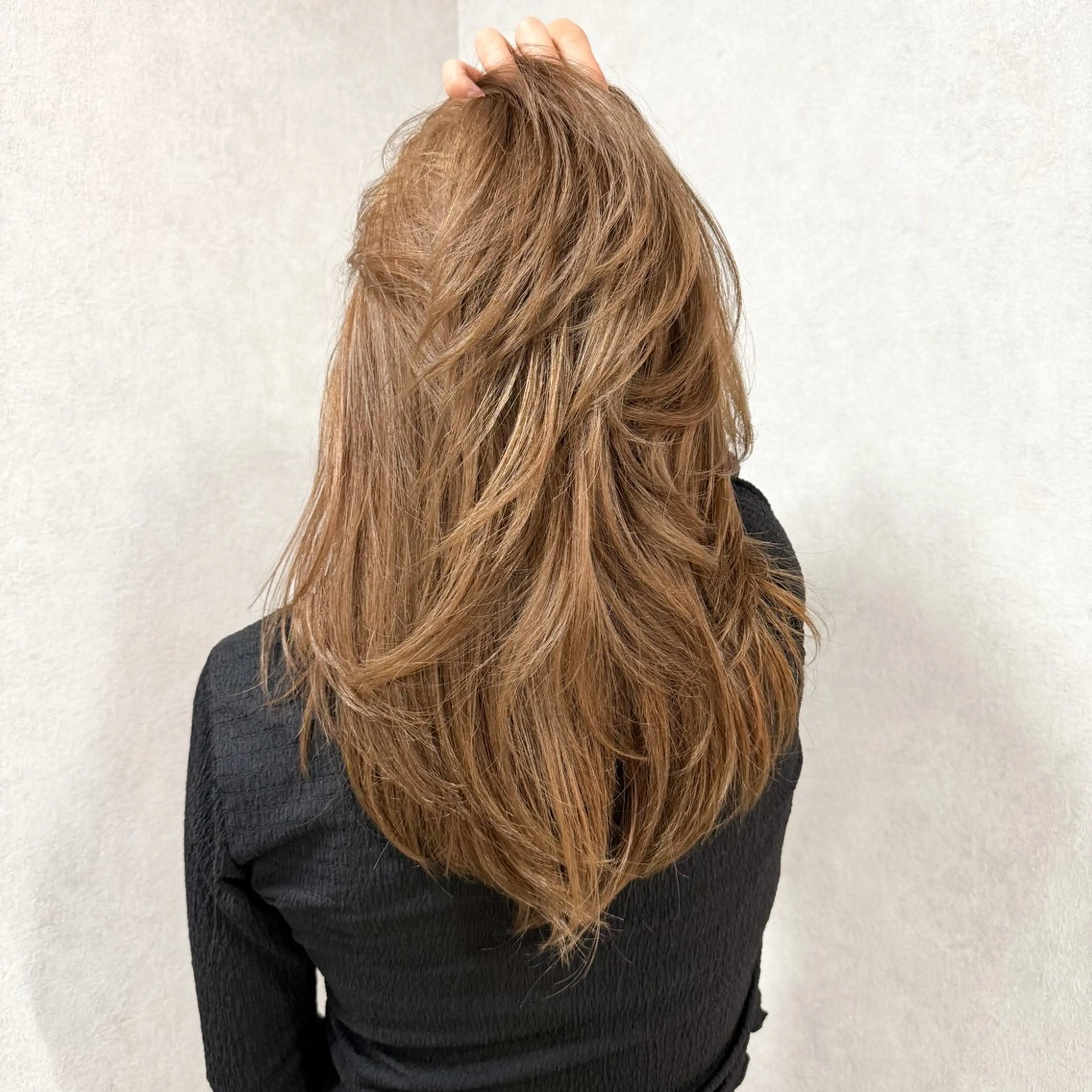 セミロング カラー ベージュカラー レイヤーカット ヘアカラー 🎀ミルクティー/暖 色×レイヤー/マリアのヘアスタイル