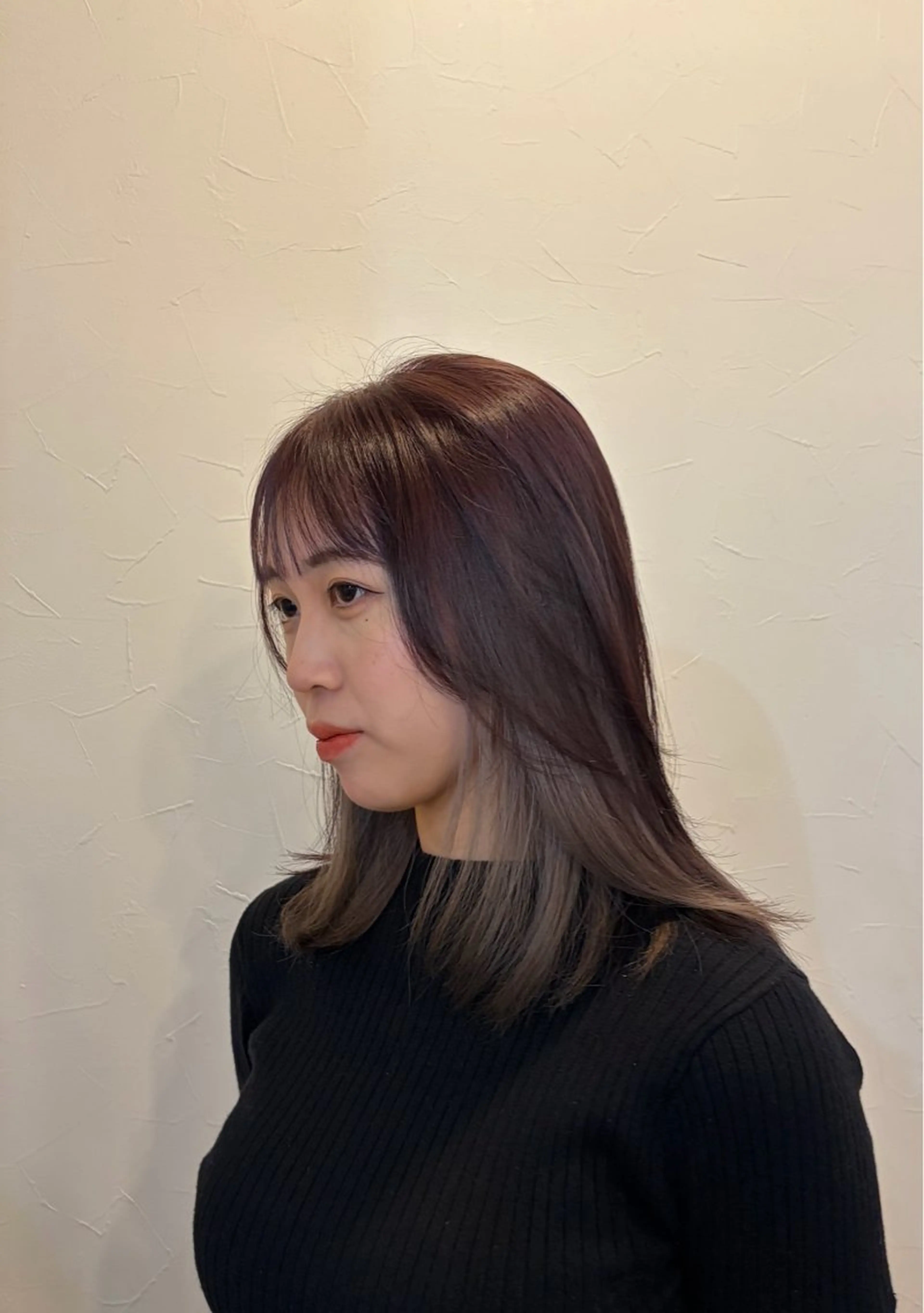 ミディアム 矢野 恵里佳のヘアスタイル